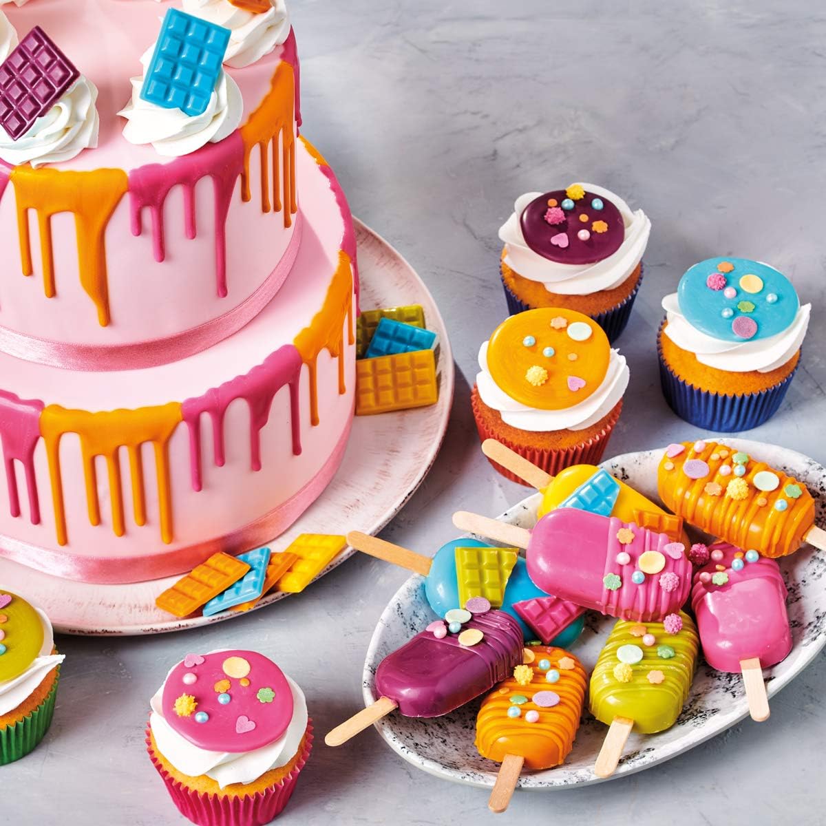 FunCakes Deco Melts Weiß – Backschmelzen zum Eintauchen, Tropfen, Beträufeln und Dekorieren 6