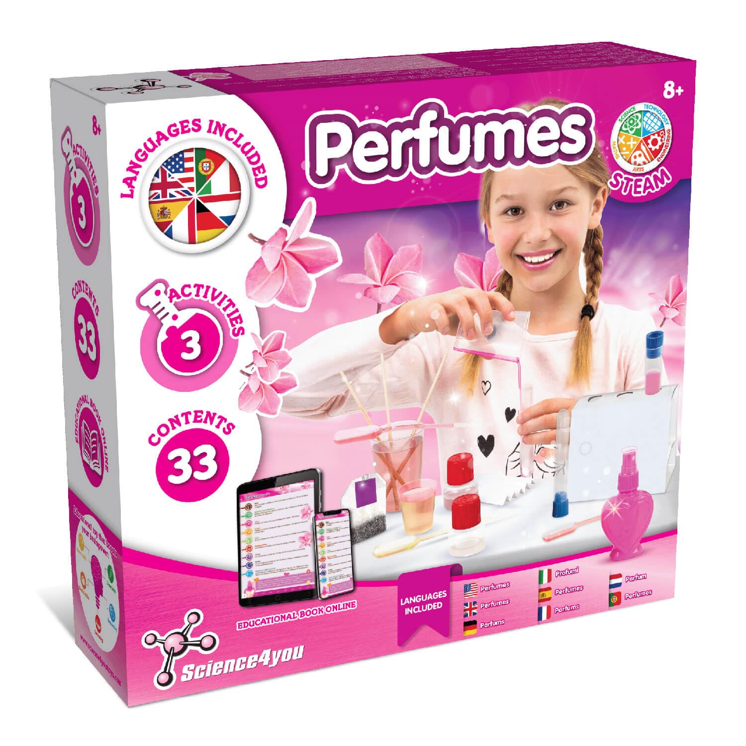 Science4you Perfume Making Kit - STEAM Toy for 8+ Years | Includes Online Educational Book
