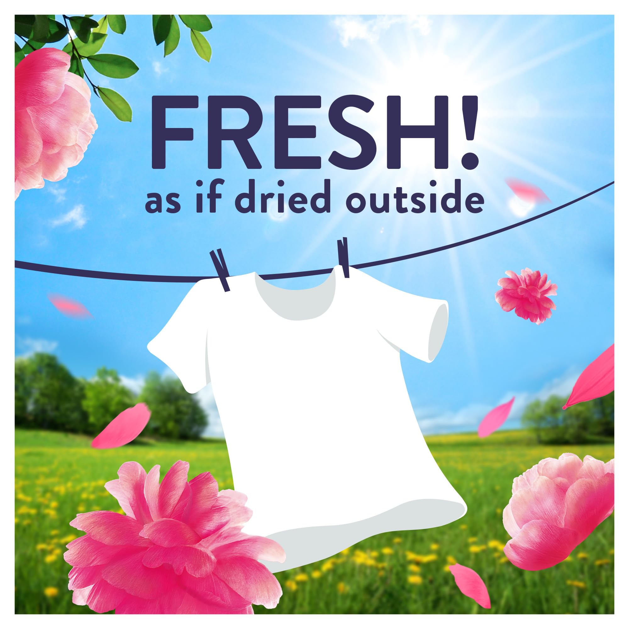 Lenor Outdoorable Liquid Fabric Softener - Floral Fresh Scent | 105 Washes | 1.47L