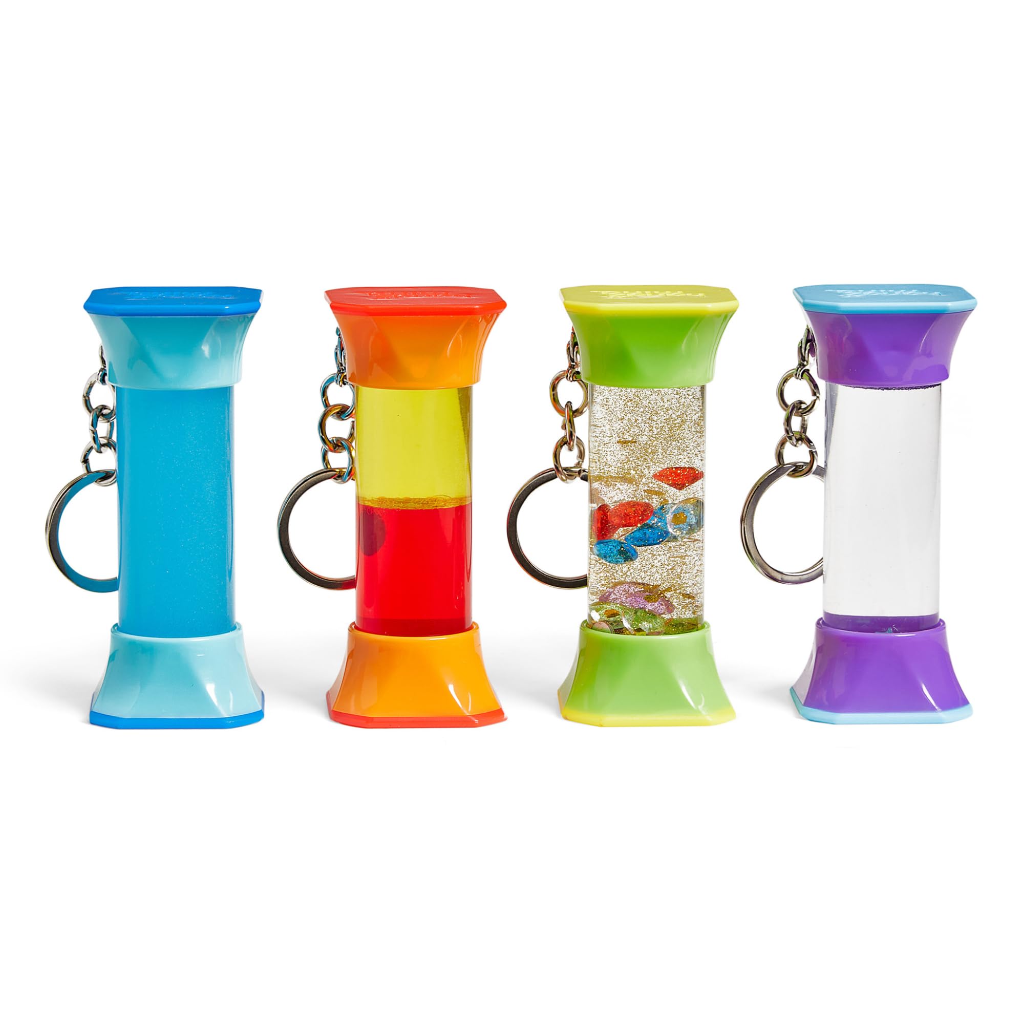 Learning Resources Soothing Swirlers Sensory Tubes - 4-Pack with Keychains for Kids Ages 3+