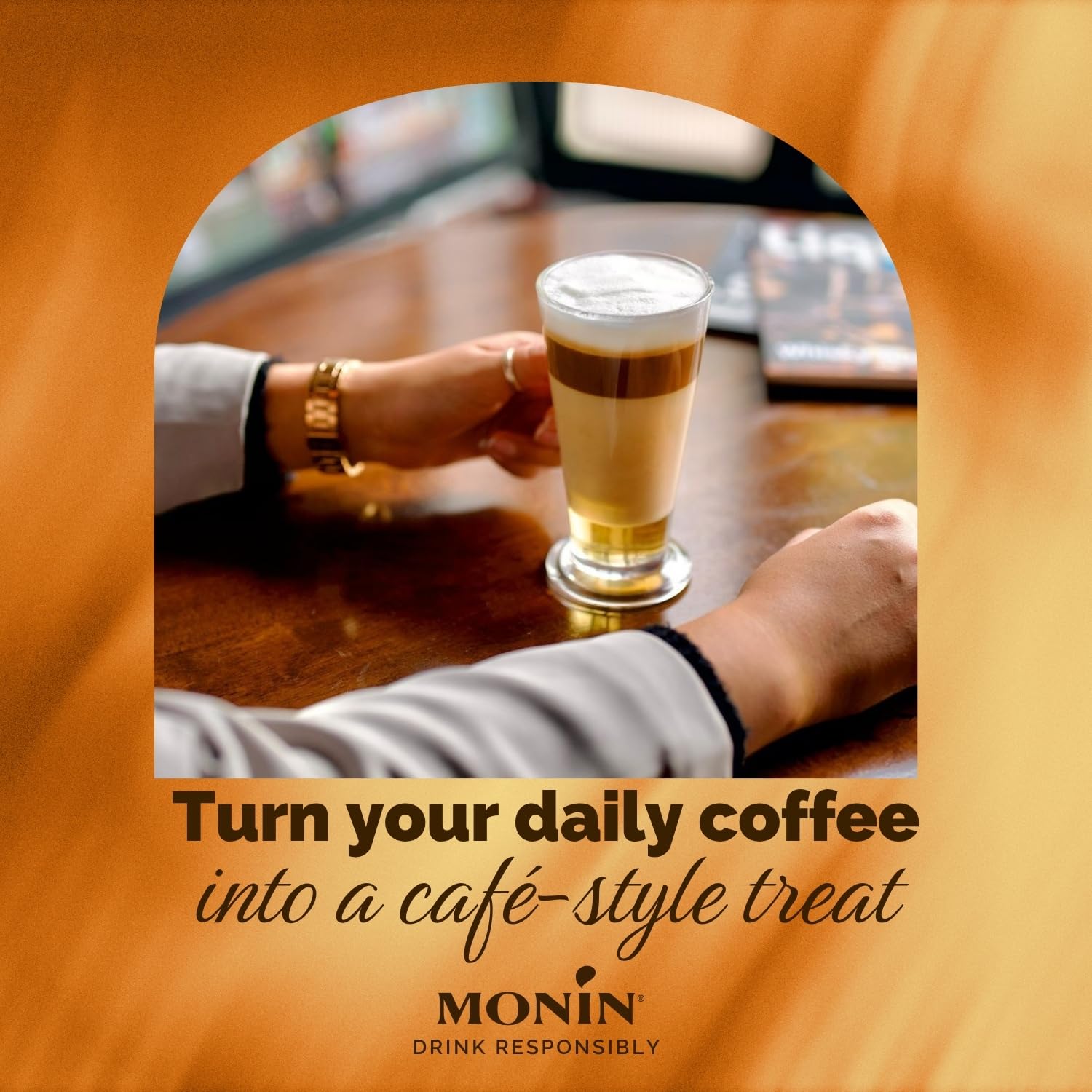 Monin Hazelnut Syrup - Pure Sugar, Natural Flavoring | 700ml Glass Bottle 8