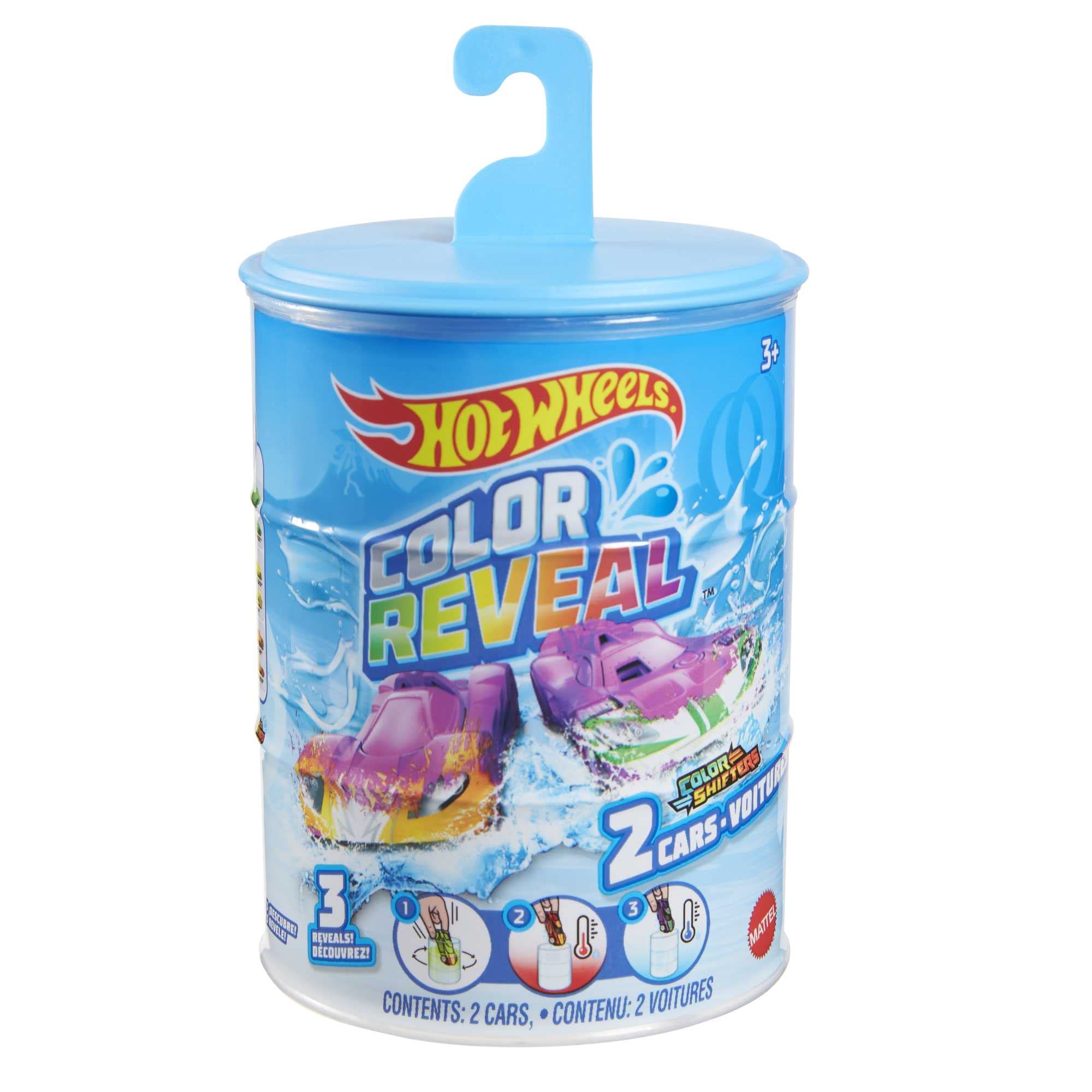 Hot Wheels Color Reveal 2-Pack - 1:64 Scale Toy Cars with 3 Transformations, Ages 3+ 4