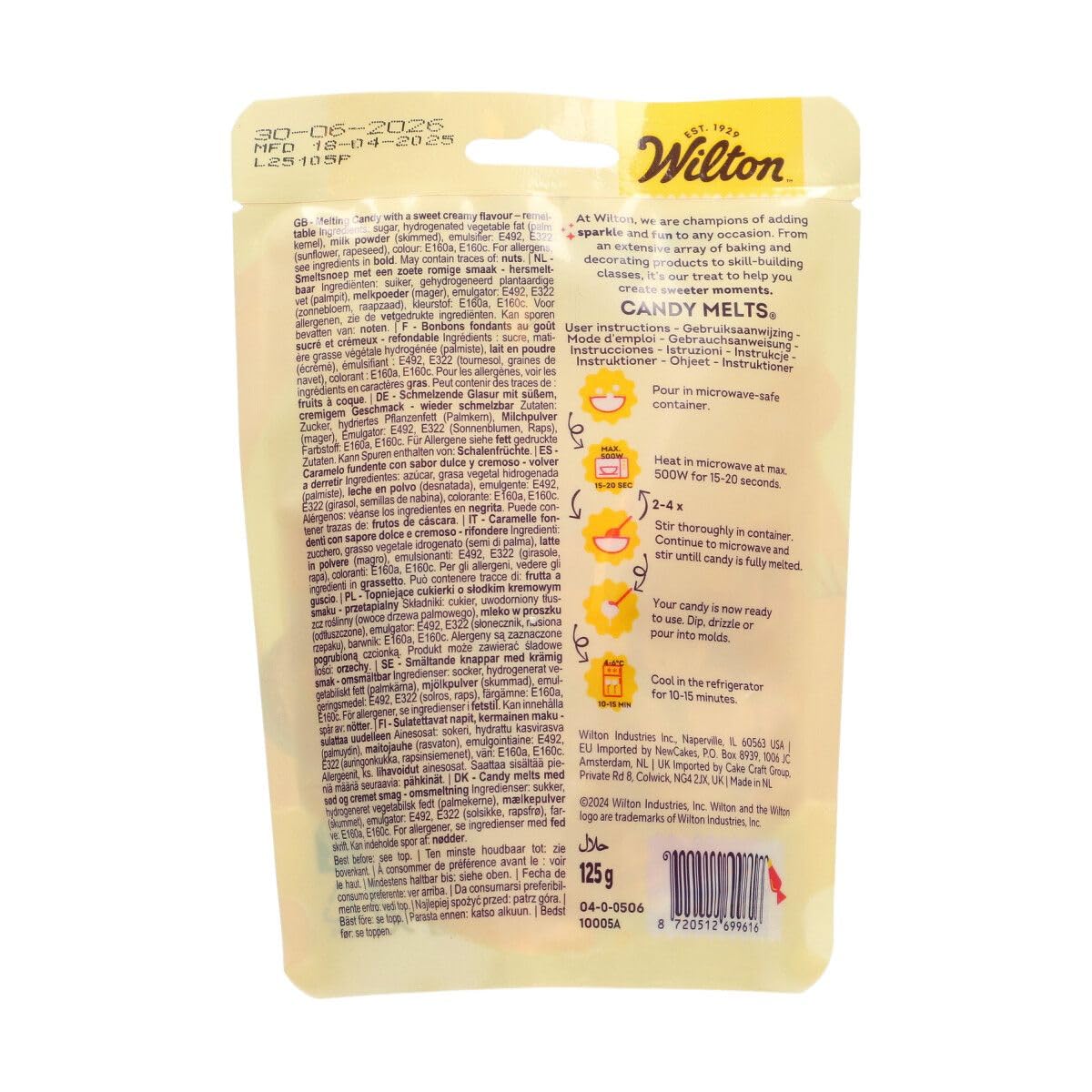 Wilton Candy Melts Orange – Schmelzbonbon mit süßem, cremigem Geschmack zum Formen, Eintauchen und Beträufeln 6