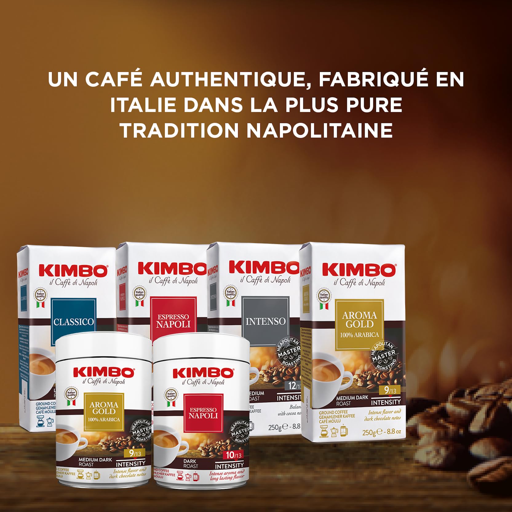 Kimbo Intenso gemahlener Kaffee 250 g – italienische mittlere Röstung für Mokkakanne und Filtermaschinen 4