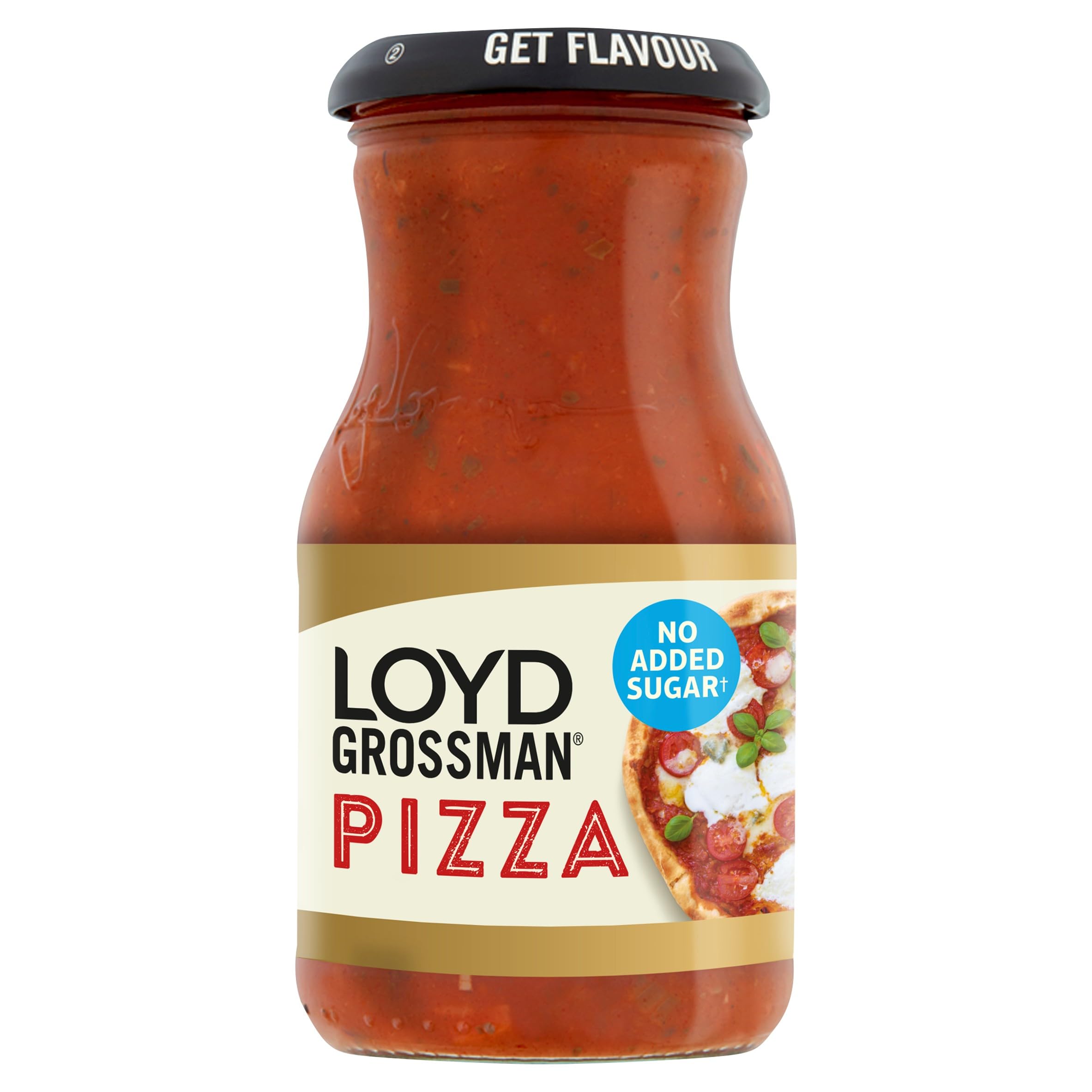 Loyd Grossman Rich Tomato, Basil and Oregano Pizza Topping Sauce - Authentic Italian Flavour | 350g Jar