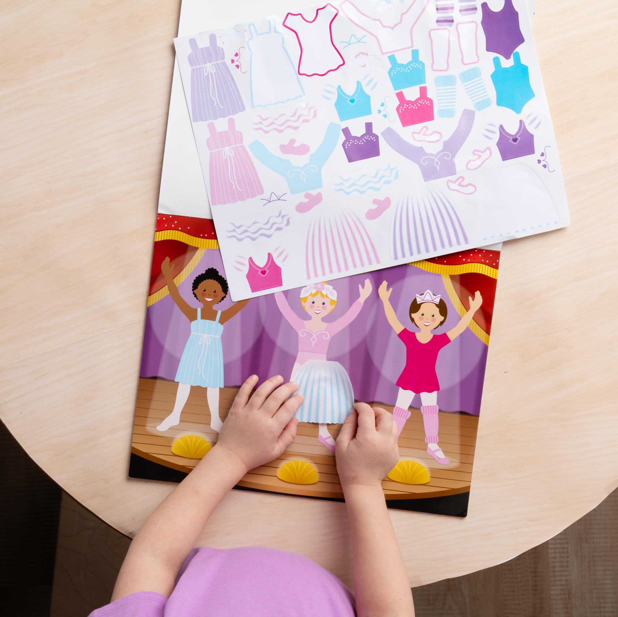 Melissa & Doug Reusable Sticker Pad - Dress-Up | 165+ Cling Stickers & 5 Backgrounds | Ages 3-8 9