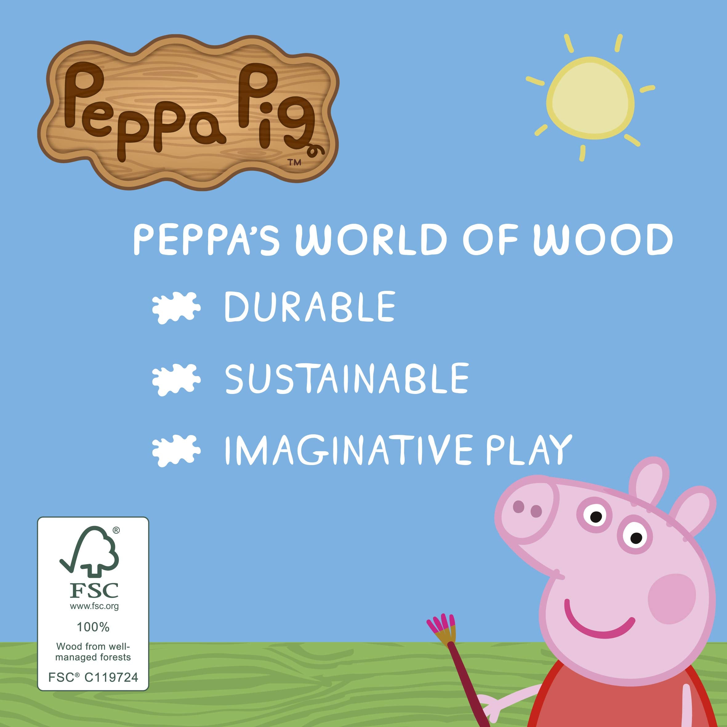 Peppa Pig 07222 Schulbus aus Holz 5