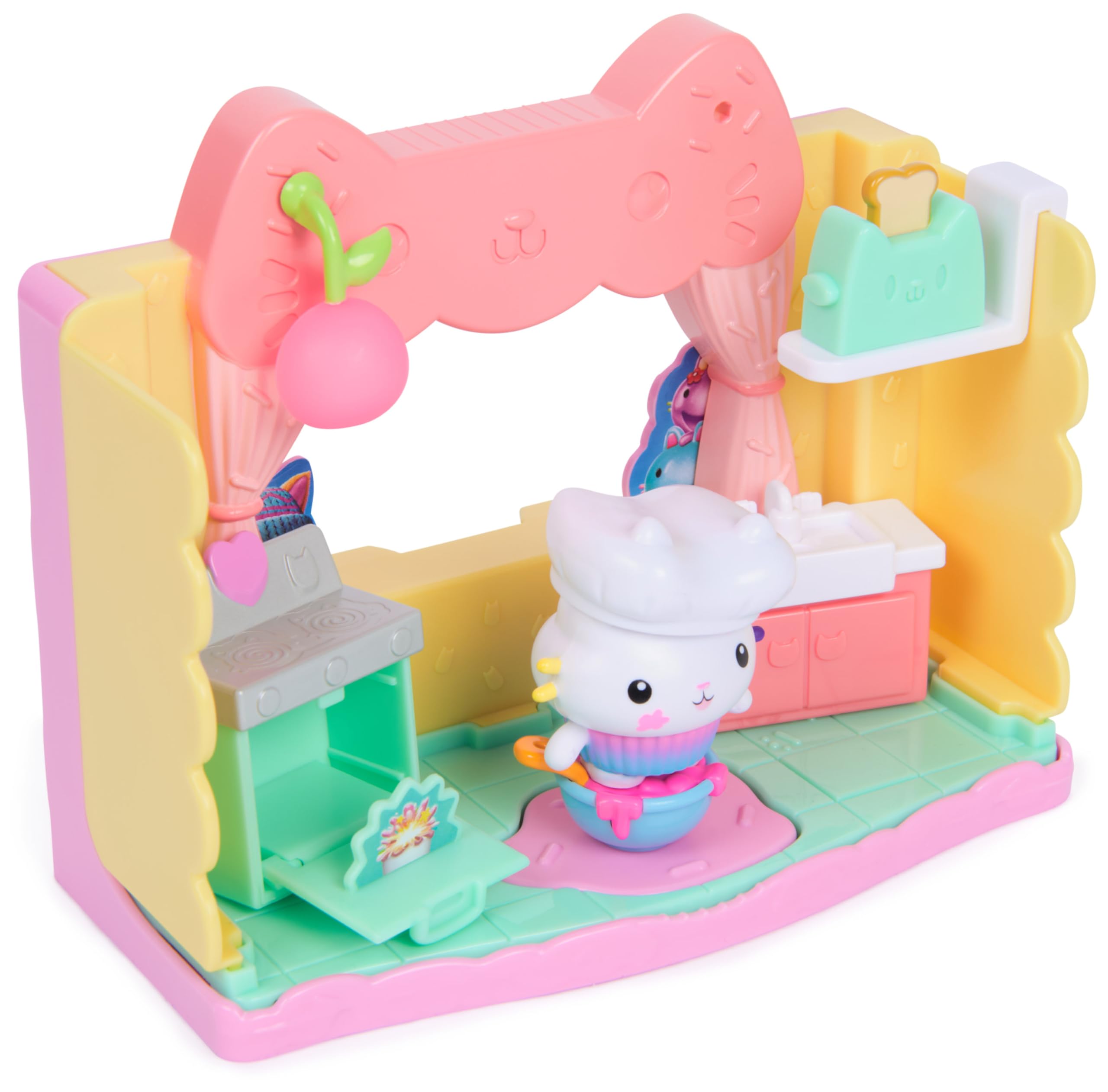 Gabby's Dollhouse: The Movie - Cakey's Sprinkle Cake-tastic Kitchen Playset 4