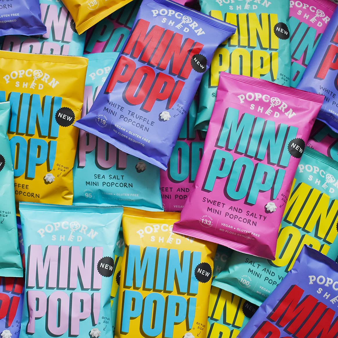 Popcorn Shed MiniPop! Salt & Vinegar Flavour Vegan Popcorn Snack