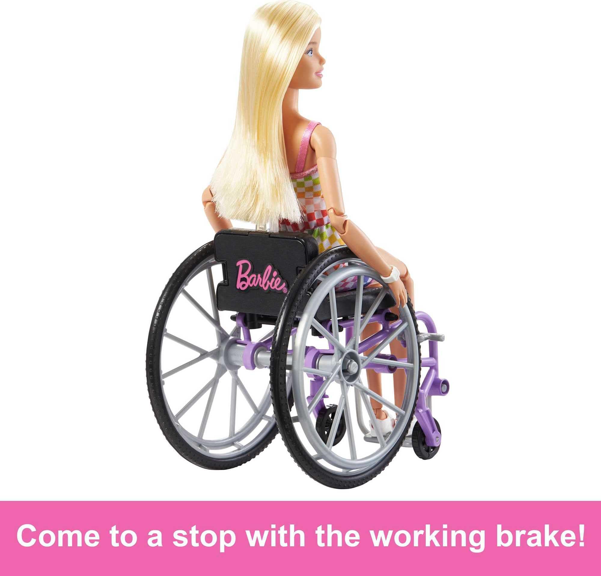 Barbie Fashionistas Doll with Wheelchair and Ramp - Inclusive Play for Kids 3+ 4