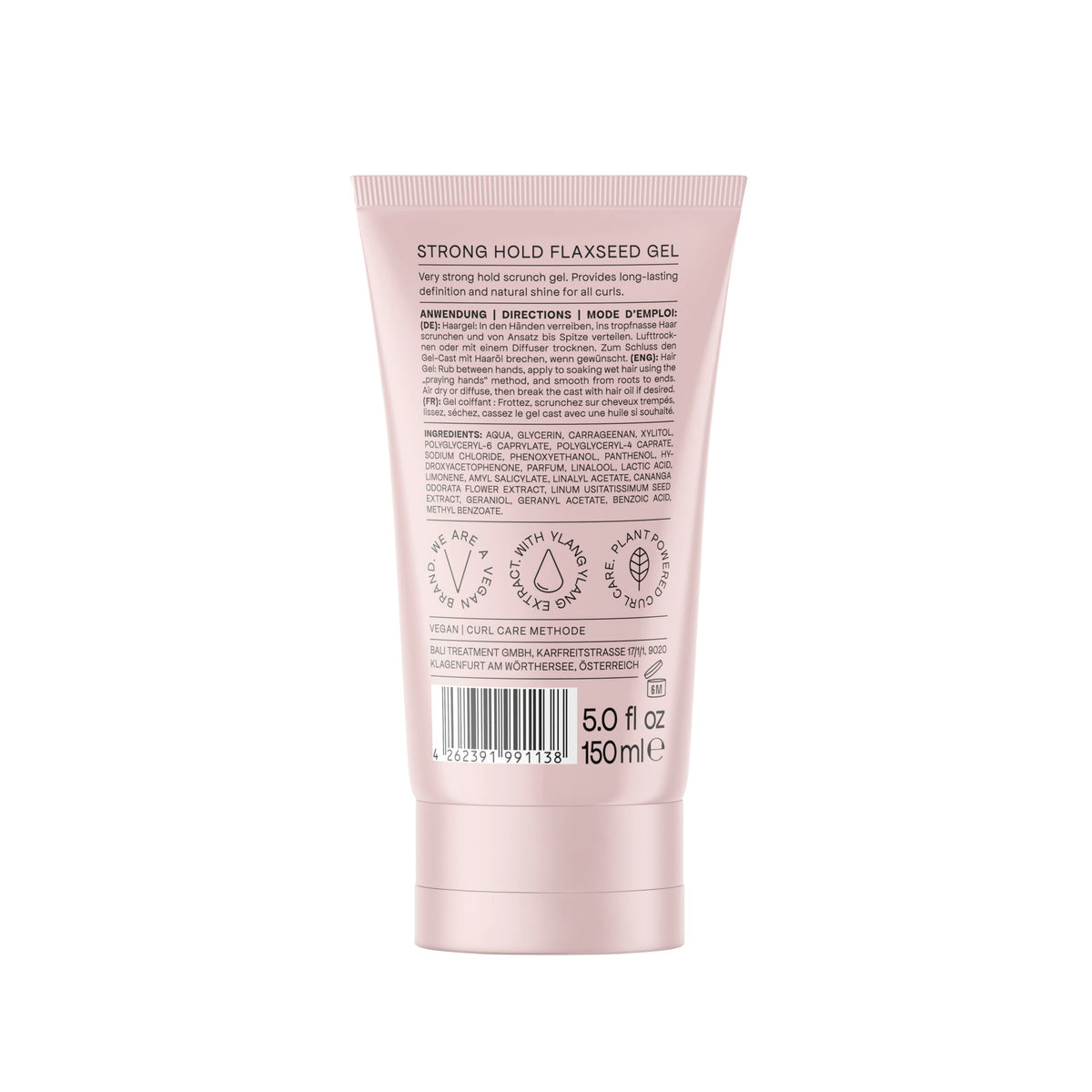 Bali Curls by Hank Ge Strong Hold Flaxseed Gel - Curl Enhancing, Hydrating, Shine, 150 ml