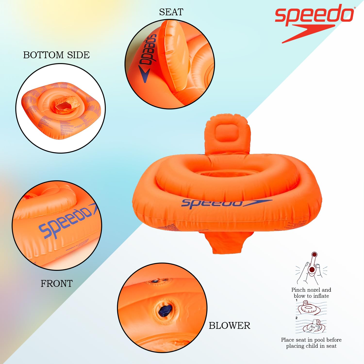 Speedo Baby Swim Seat - For Ages 12-24 Months, Up to 15kg 5