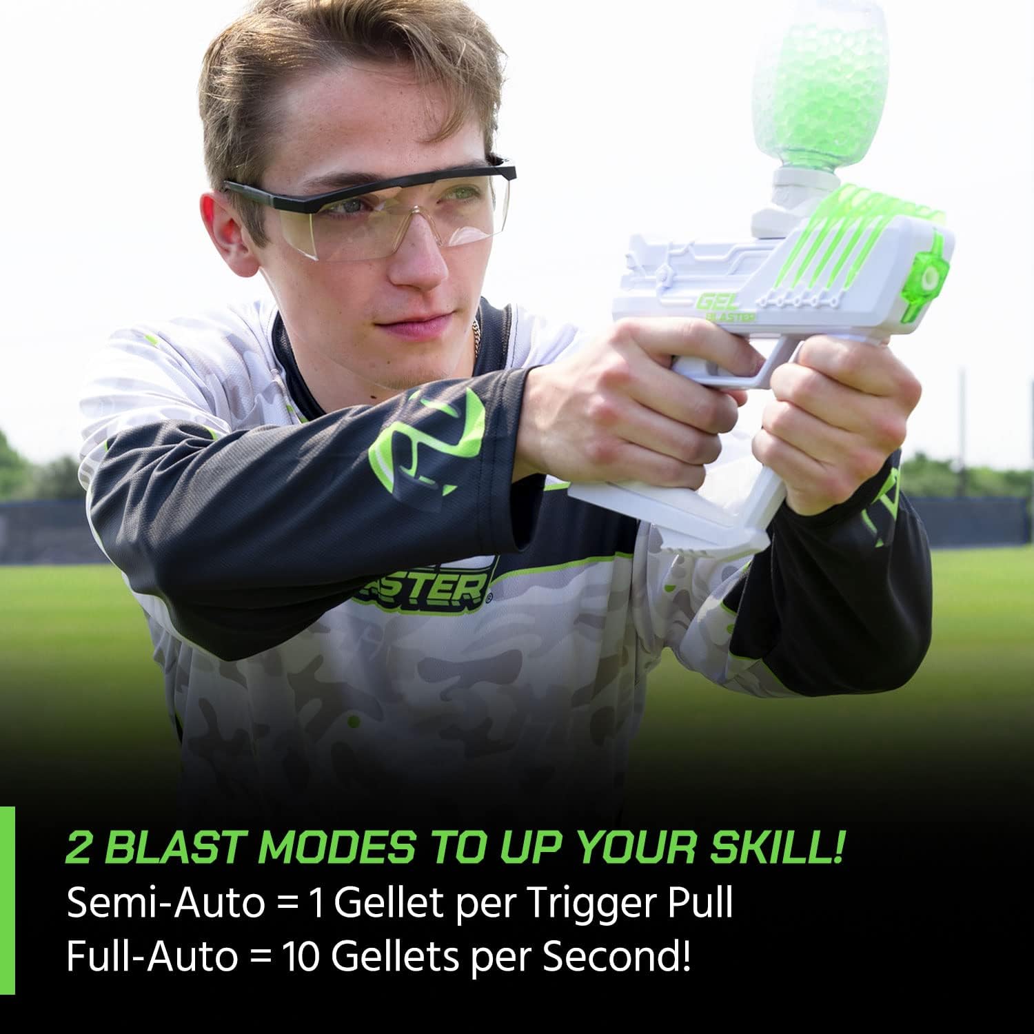 Gel Blaster SURGE Gen3 - 10,800 Rounds, 30m Range, Semi & Fully Automatic - Electric Green