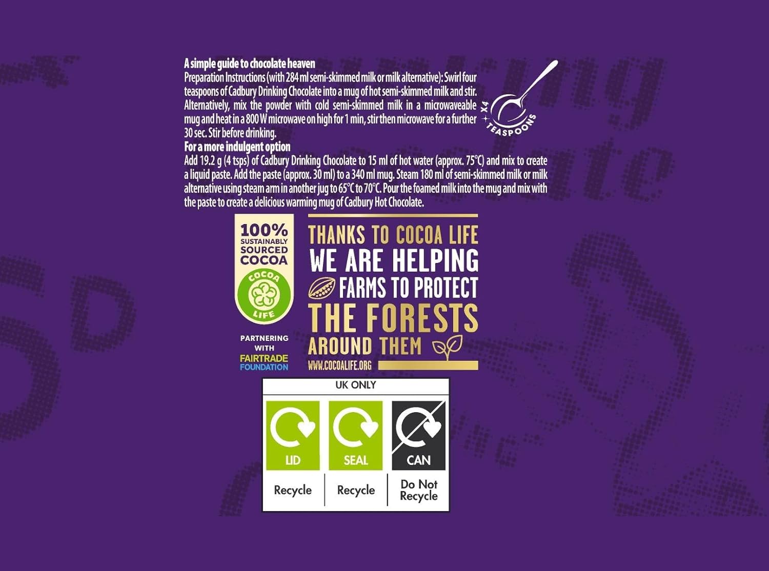 Cadbury - Drinking Chocolate 1 kg 4