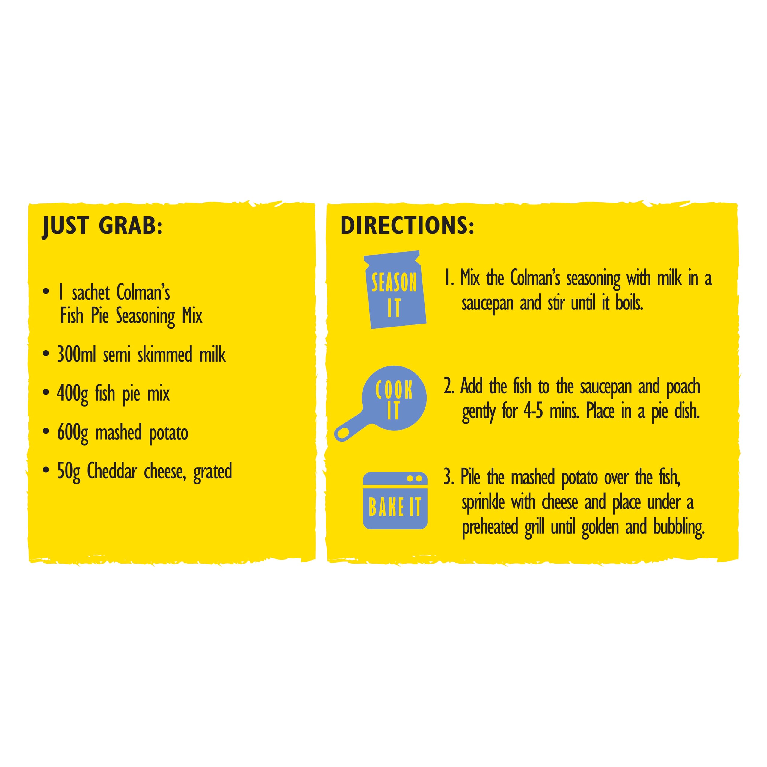 Colman's Fish Pie Meal Maker - Classic Comforts Seafood Seasoning Mix