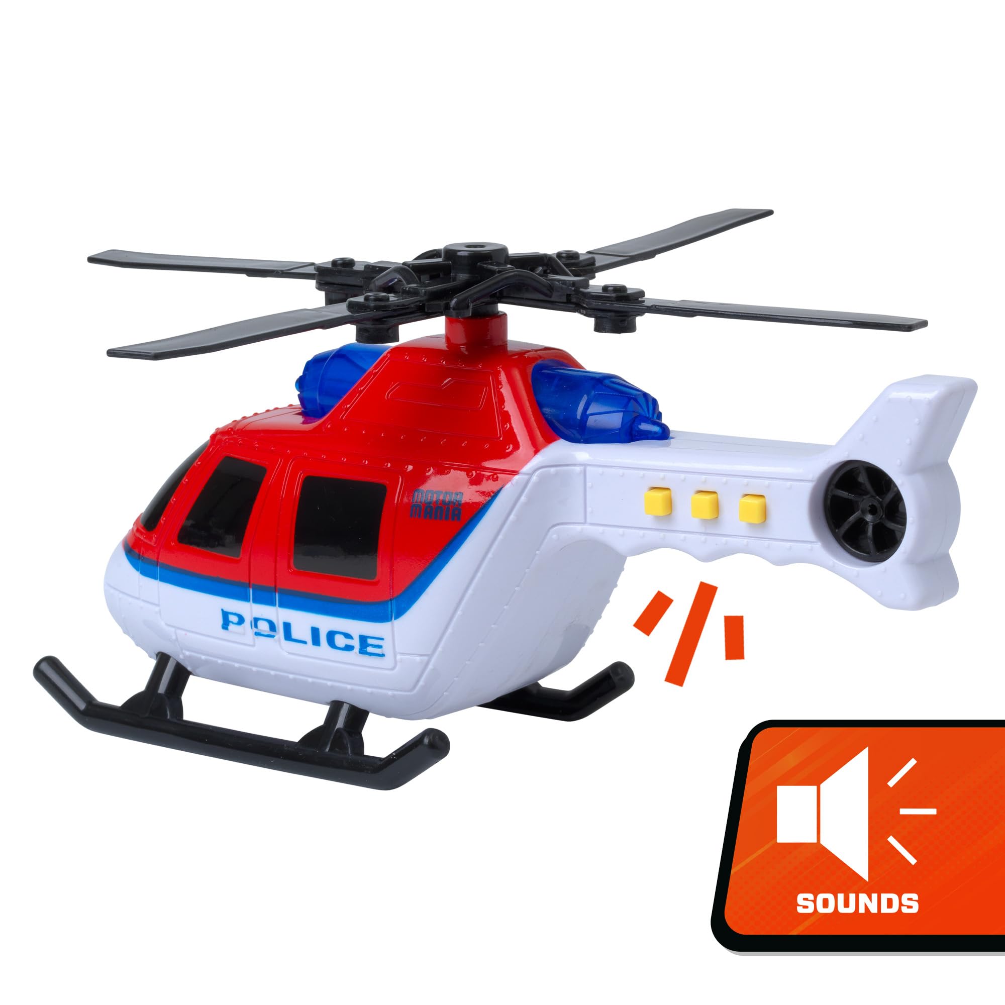 Motor Zone Police Helicopter - 18.5cm with Realistic Lights & Sound | Kid Toy 4