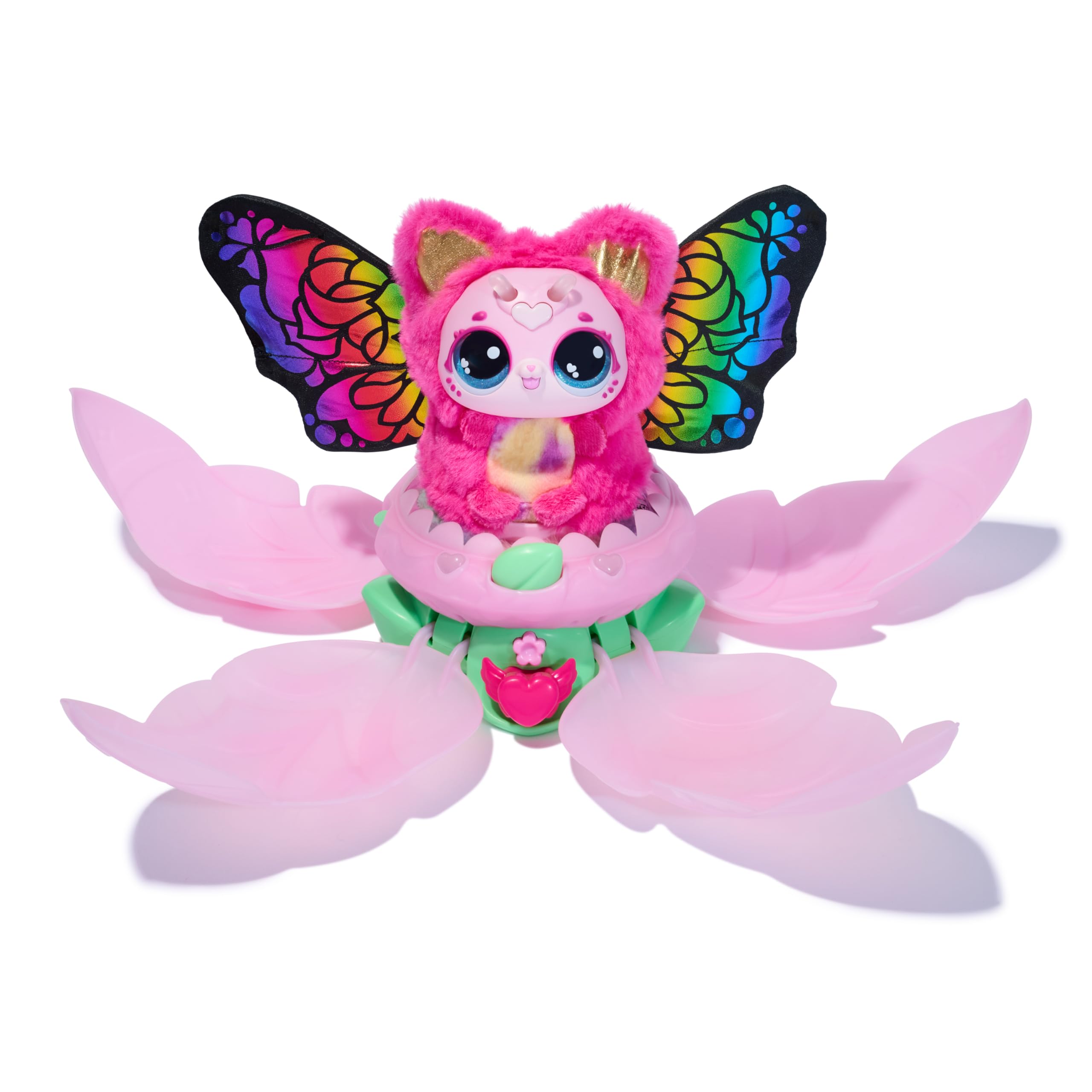 HATCHIMALS Bloomables Kittyfly Surprise Interactive Toy with Flower and Accessories
