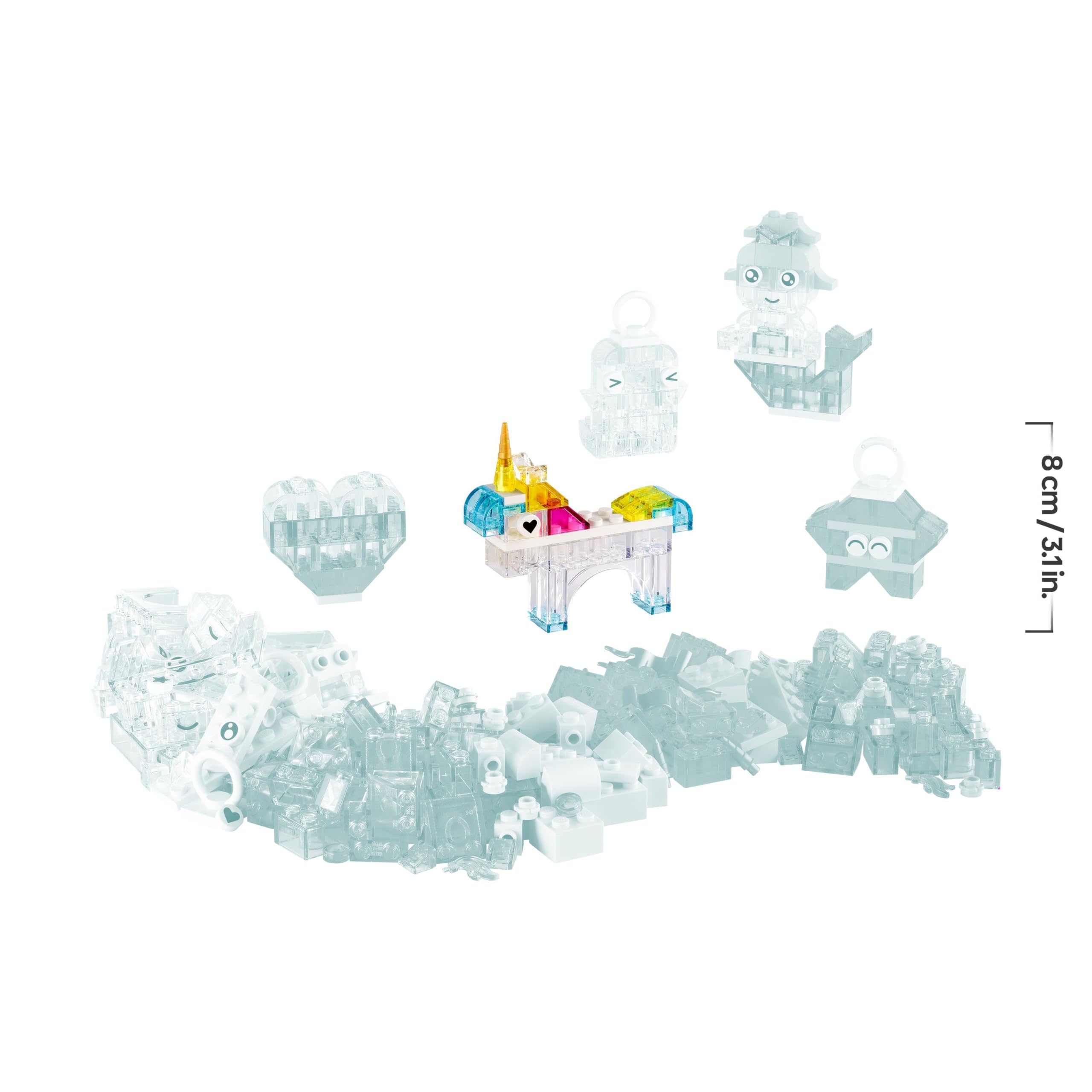 LEGO Classic Magical Transparent Box - 340-Piece Colorful Building Set for Kids 5+ 9