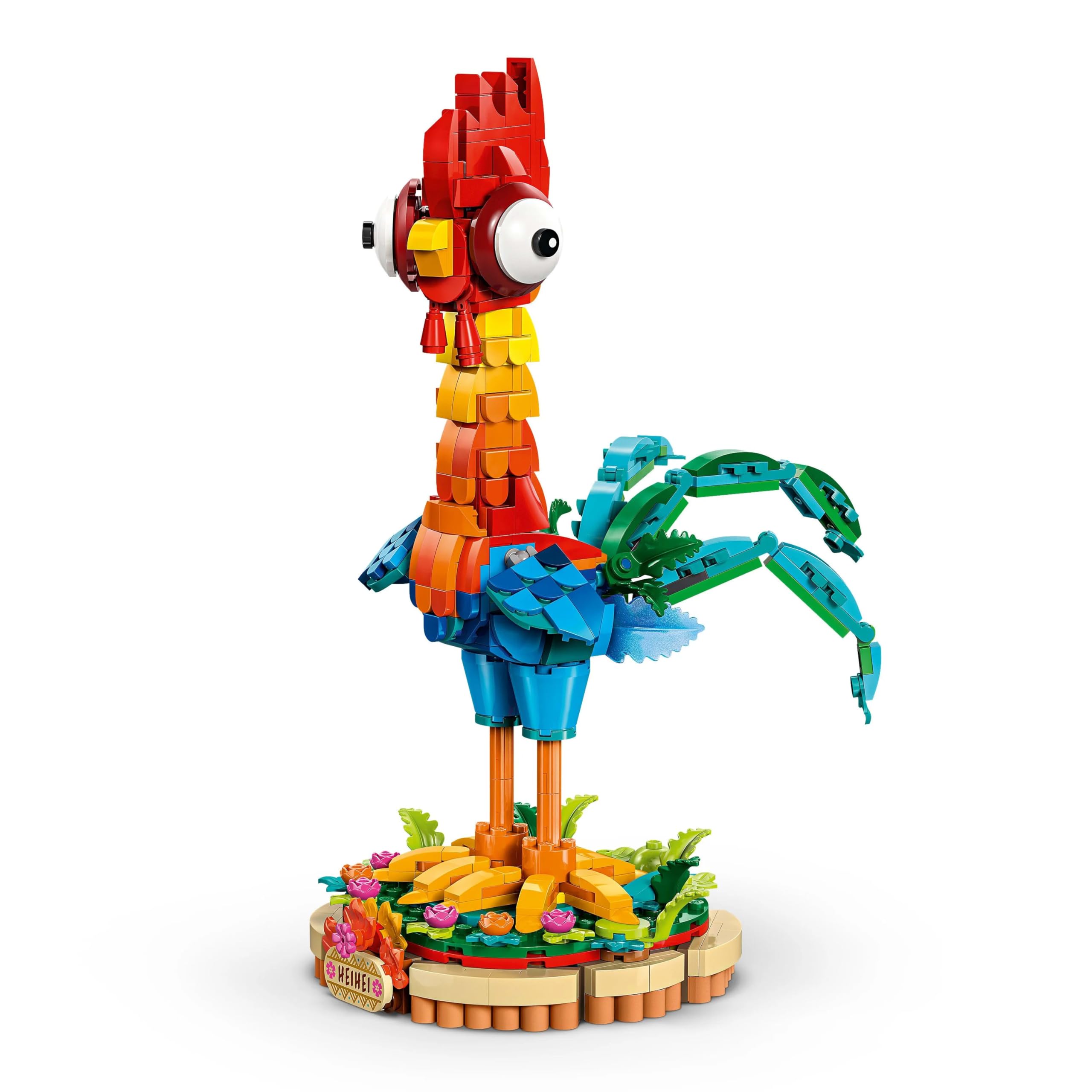 LEGO ǀ Disney Vaiana 2 Heihei Baubares Tierspielzeug – Bewegliche Hühnerfigur mit Ständer für Kinder ab 9 Jahren 6