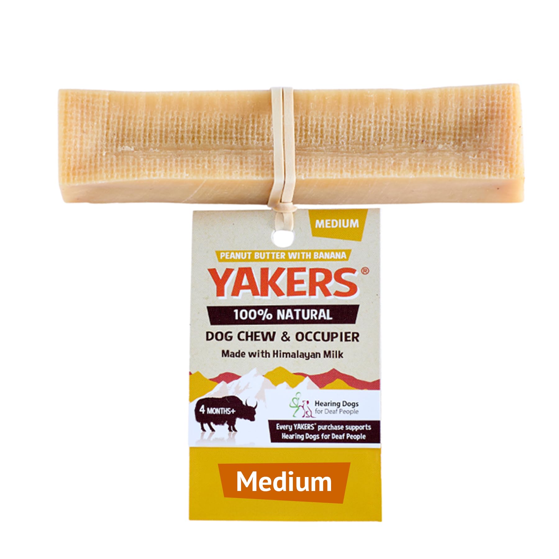 Yakers Peanut Butter Dog Chew for Adult Dogs - 70g Stick | Promotes Dental Hygiene