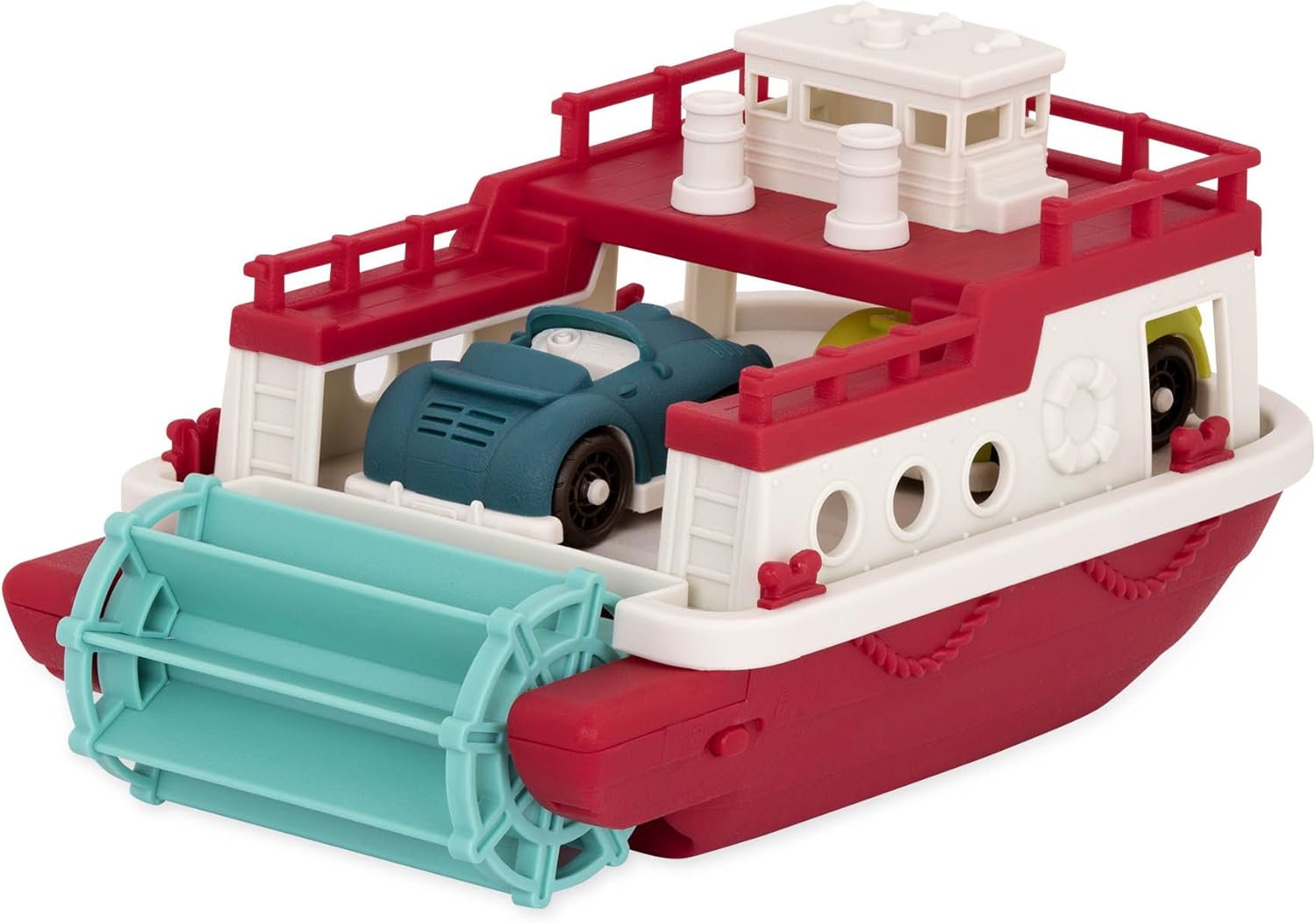 Wonder Wheels by Battat VE1059Z Ferry Floating Bath Toy Boat with Cars - Floating Playset for Toddlers 12 Months and Up 7