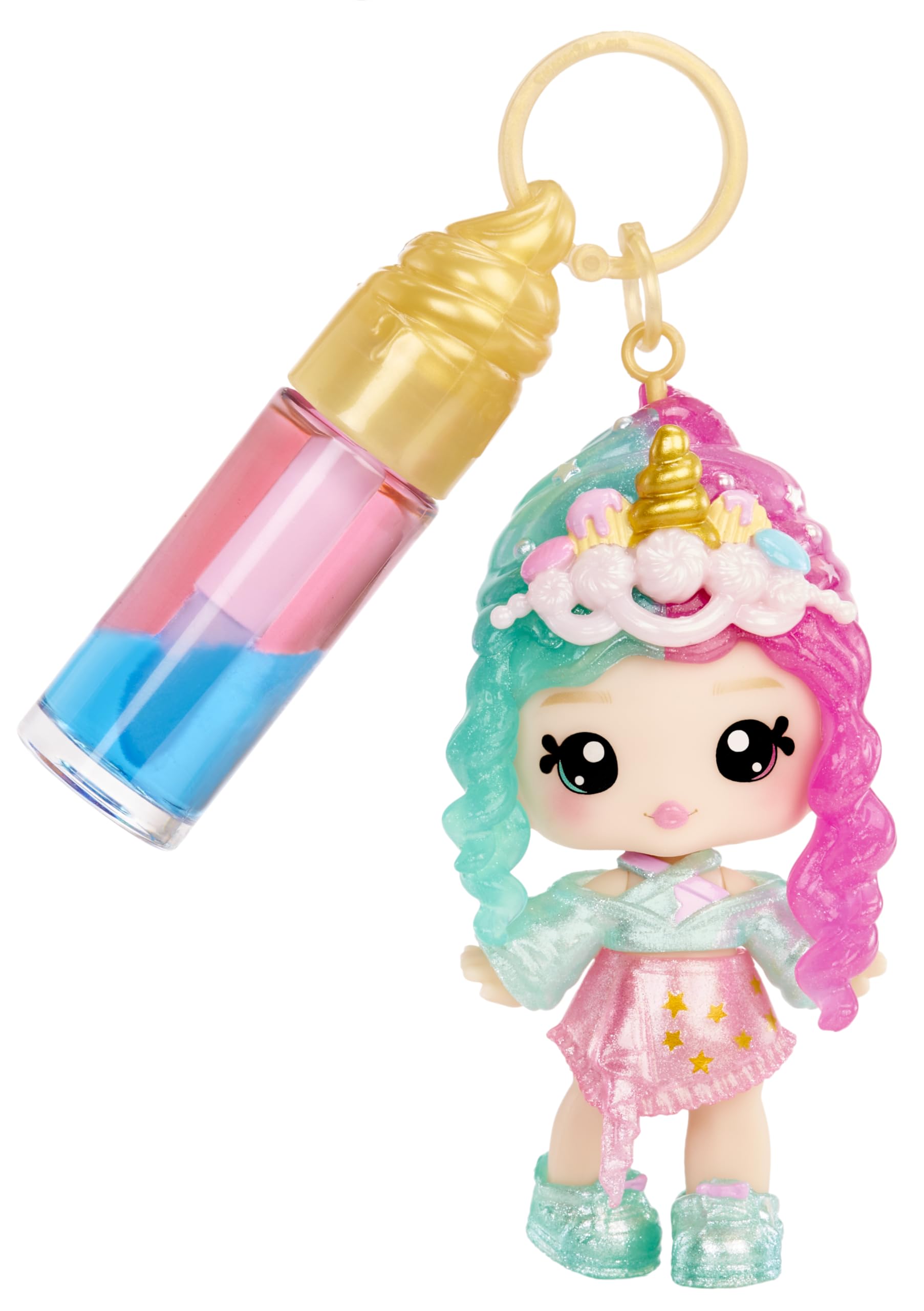 Yummiland Phoebe Frappe Lip Gloss Doll - Mystery Color Change Series, 10cm Fashion Doll with DIY Two-Tone Lip Gloss Kit 4
