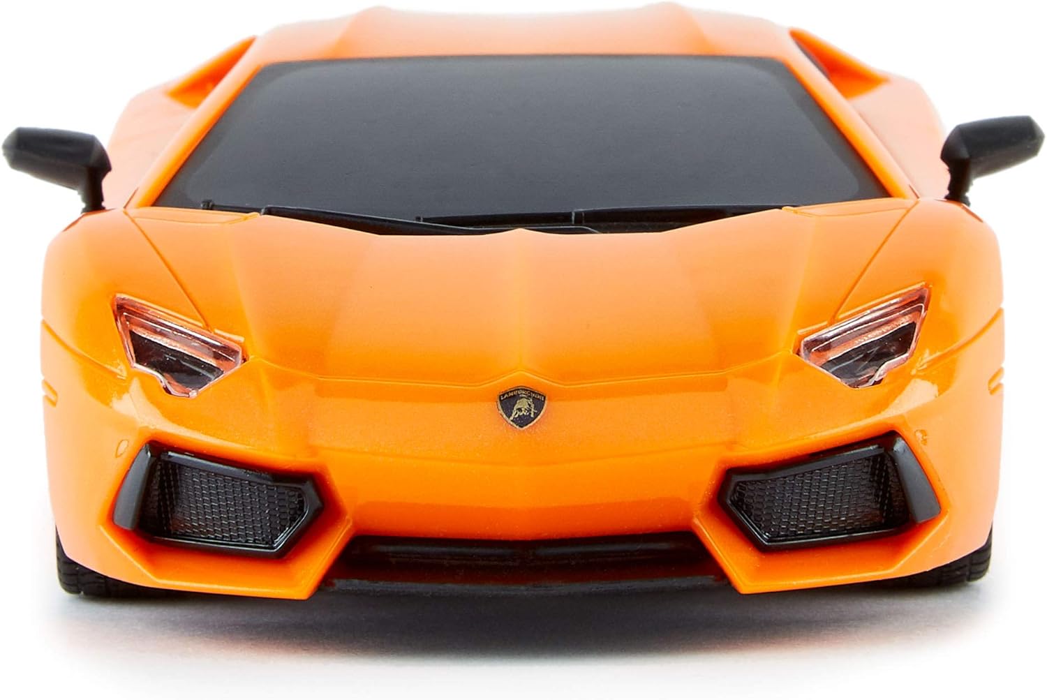 CMJ RC Cars Lamborghini Aventador LP700-4 1:24 Scale Remote Control Car with Working Lights (Orange)