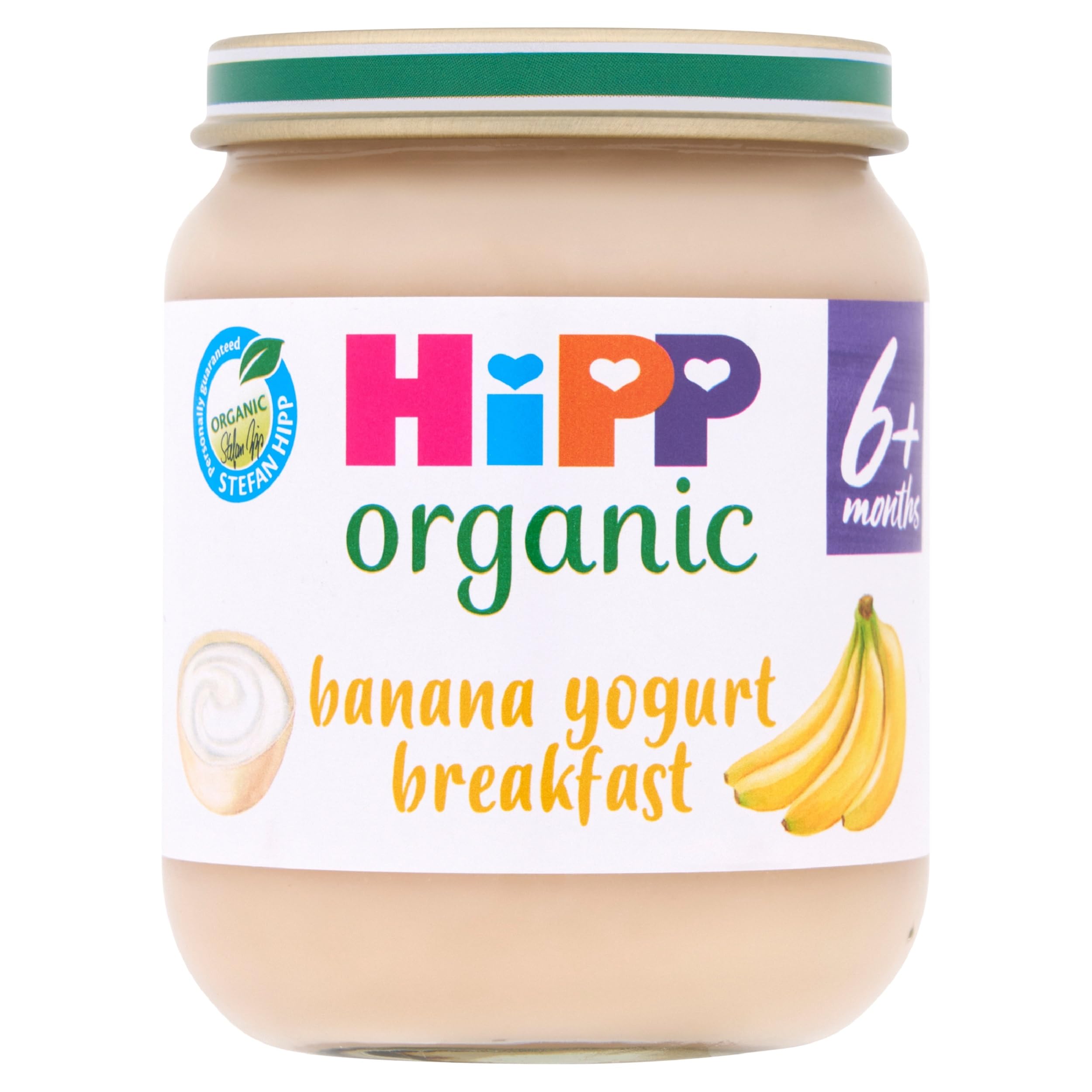 HiPP Organic Banana Yogurt Breakfast Baby Food Jar (6 x 125g)