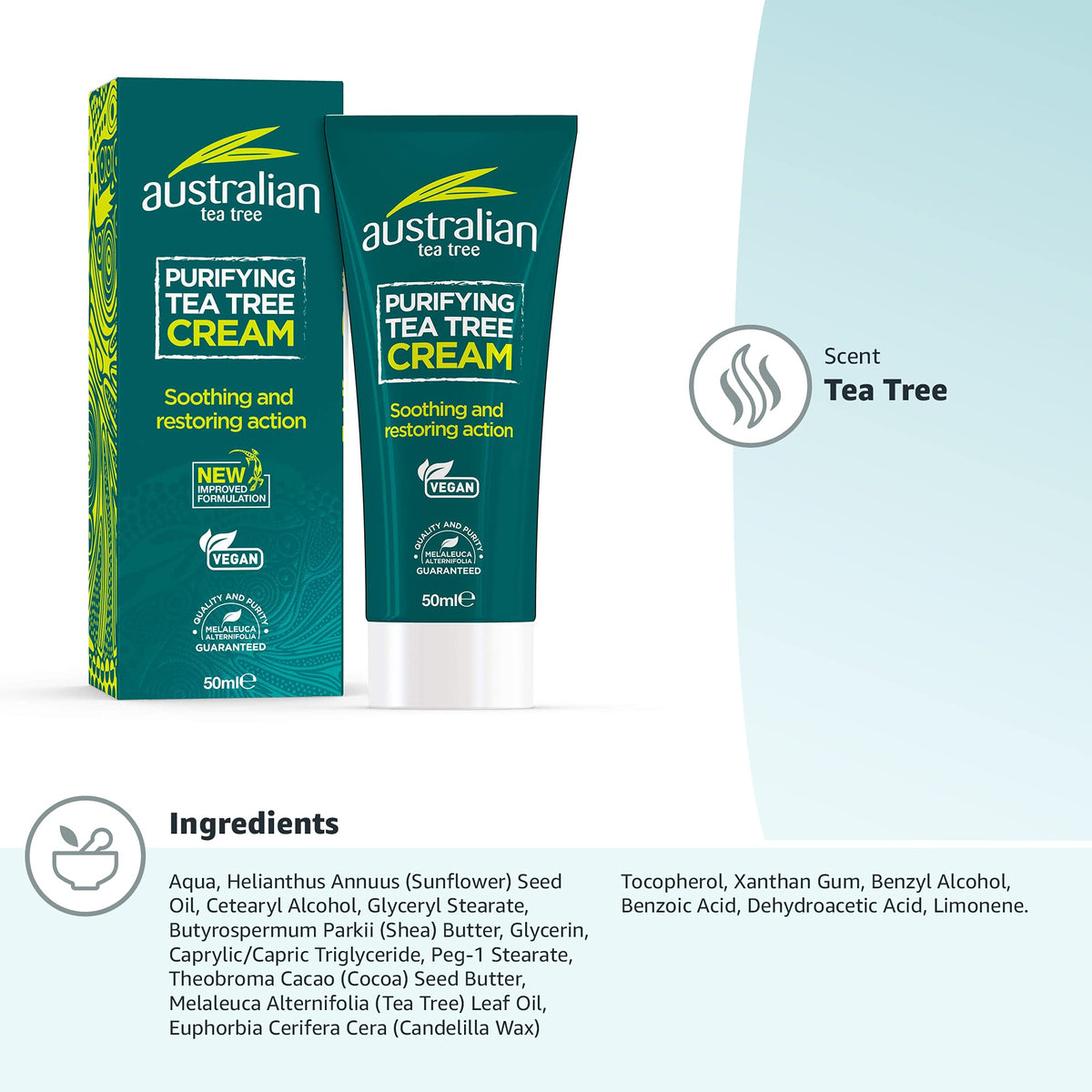 Australian Tea Tree Antiseptic Cream - Purifying & Soothing | 50ml 10