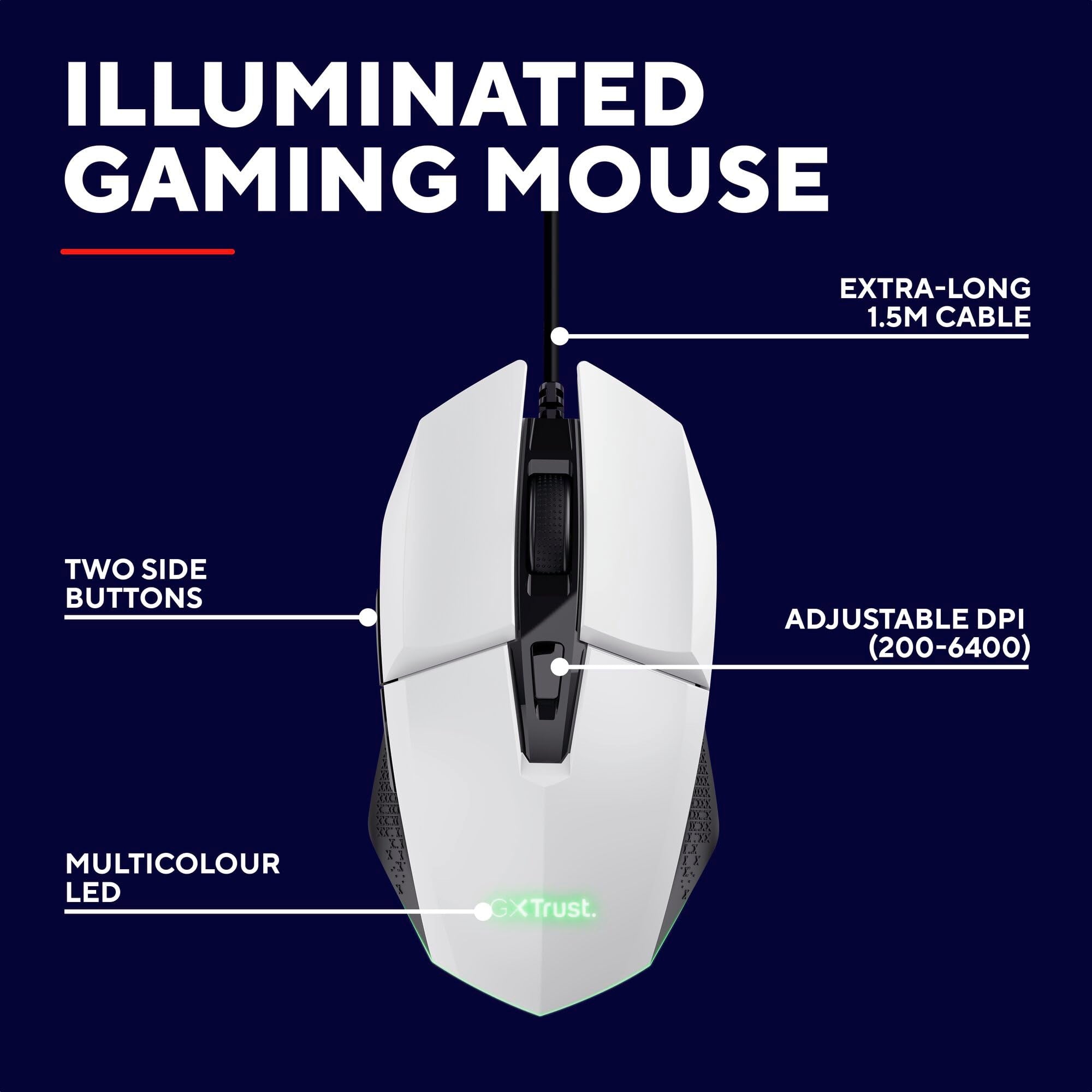 GXTrust 1109W Vylax Gaming Mouse with 6 Programmable Buttons, Advanced Soft 7