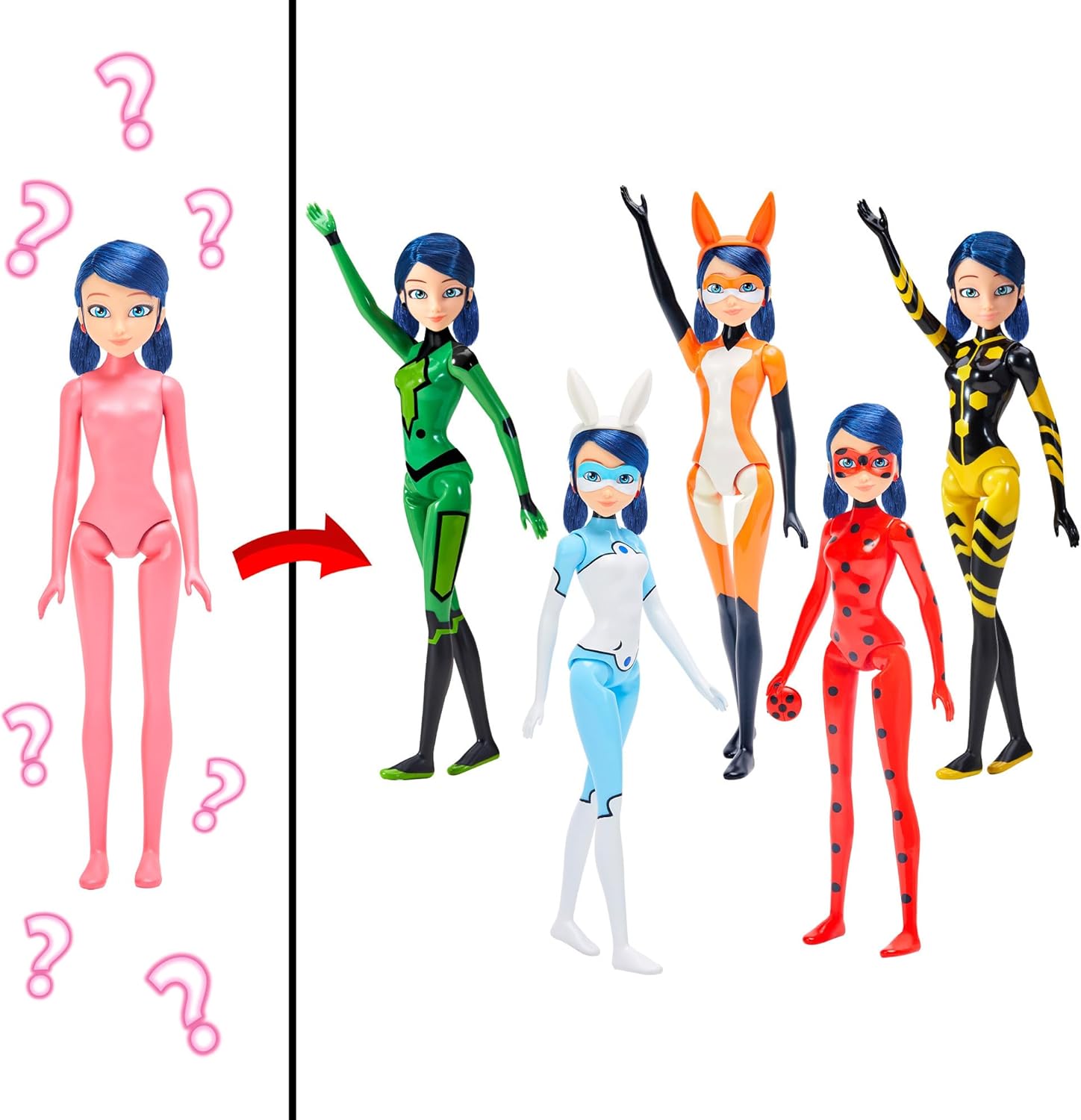 Miraculous Ladybug Magic Heroez Reveal Colour Change Doll - Bandai, 4+ Years 4