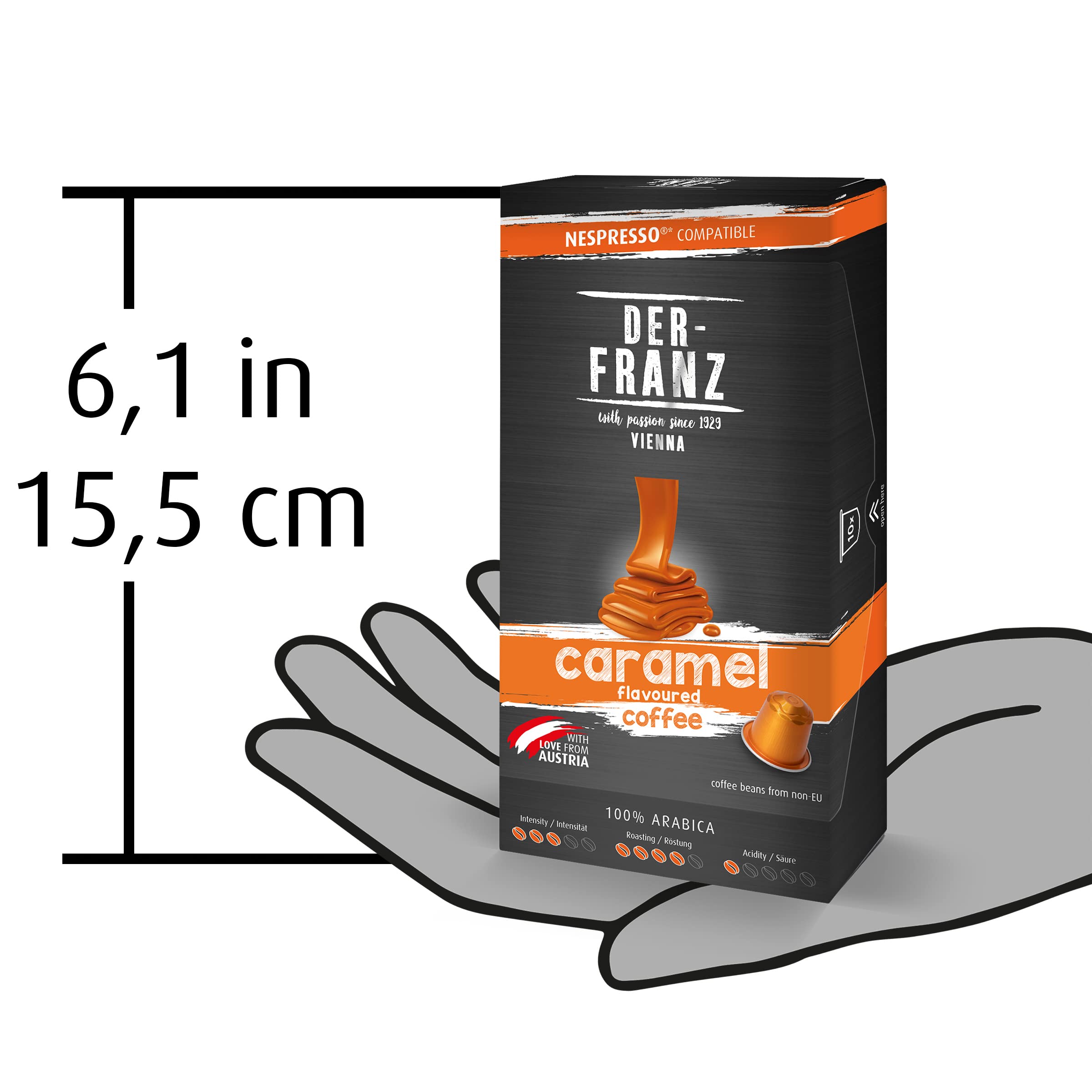 Der-Franz Karamell Aroma Kaffeekapseln für Nespresso, 10 Kapseln 4