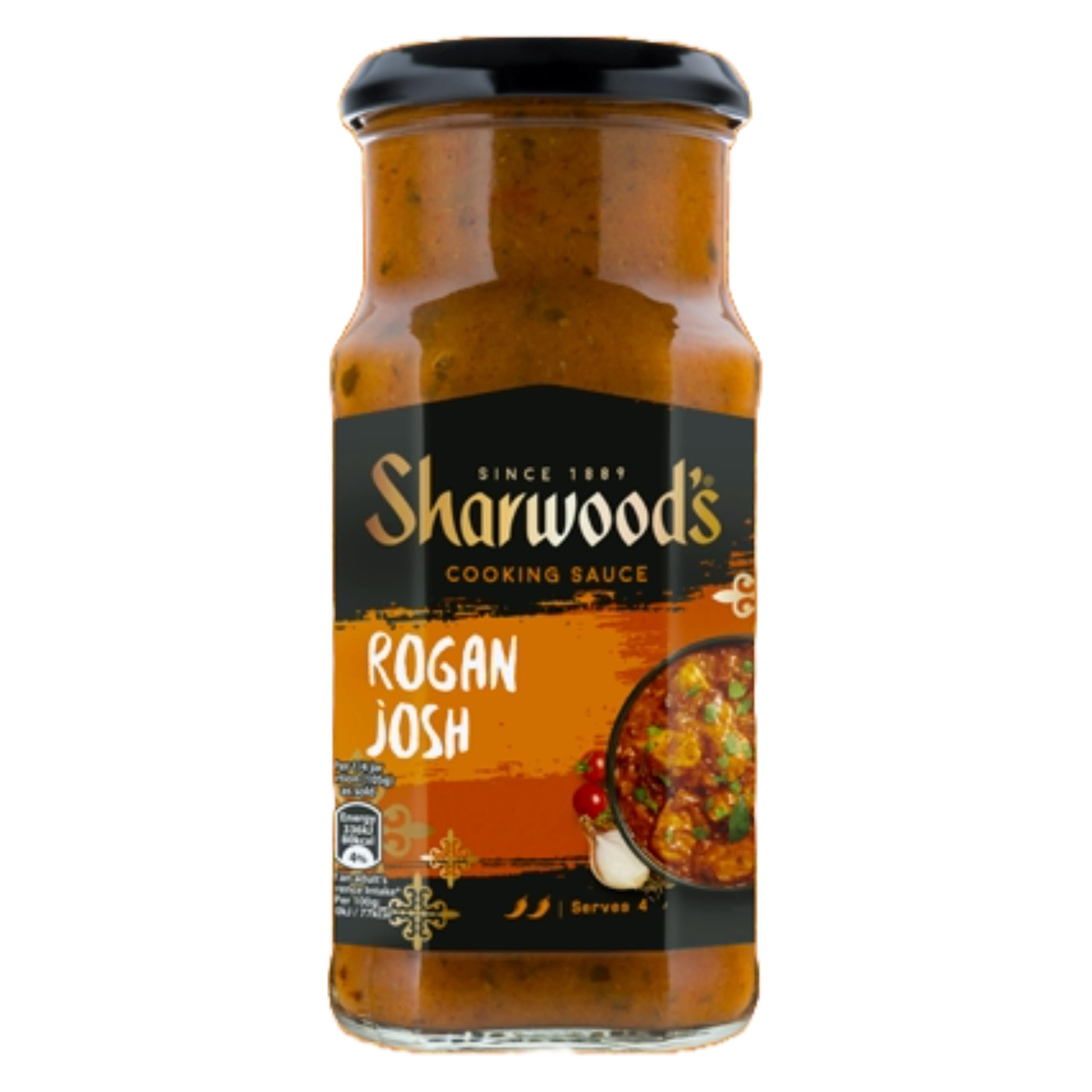 Sharwood's Indian Rogan Josh Sauce - Medium Spice Tomato Curry with Yoghurt | 420g Jar