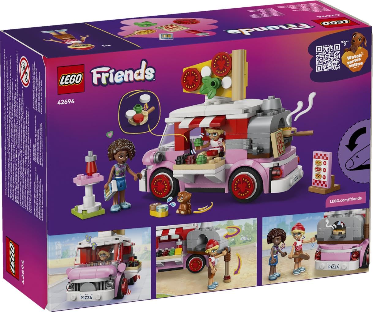 LEGO Friends Pizza Truck Toy Set 42694 | Role-Play w/ 2 Mini Dolls & Puppy | Ages 6+ 9
