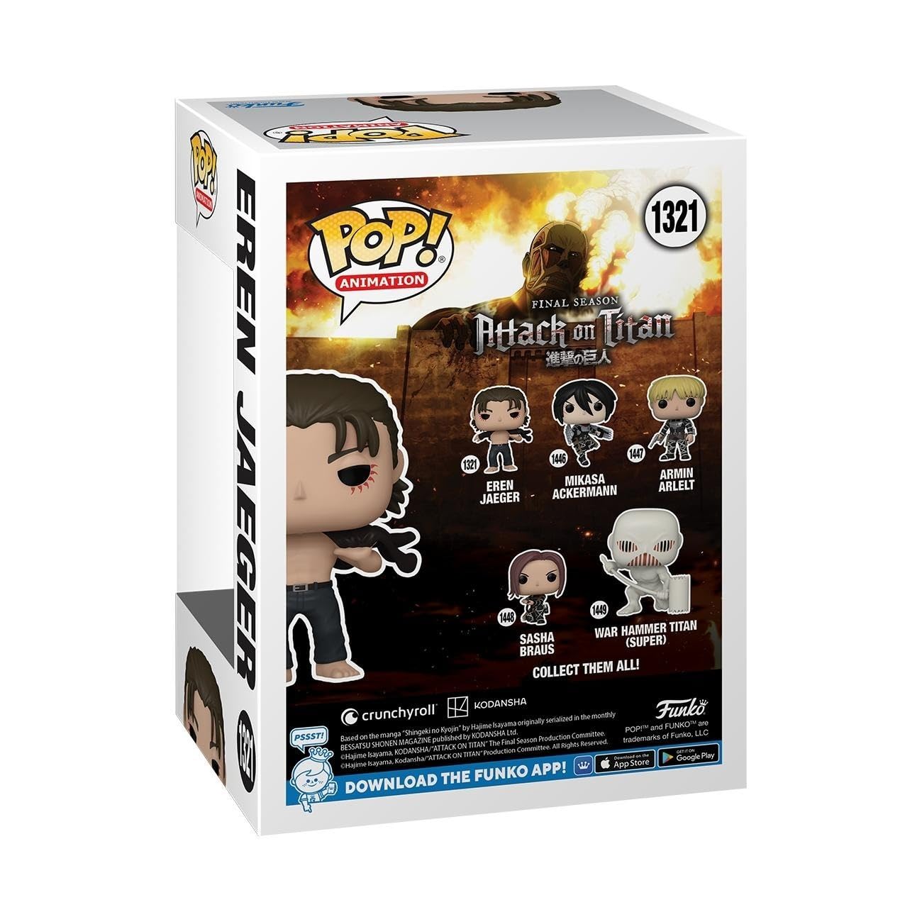 Funko Pop! Animation: Attack on Titan - Eren Jaeger Vinyl Figure 10