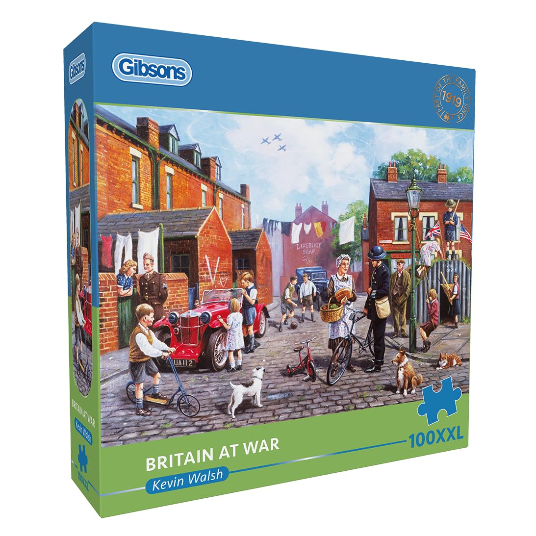 Gibsons Britain at War Jigsaw Puzzle - 100 XXL Pieces | Recycled Board | Includes Poster