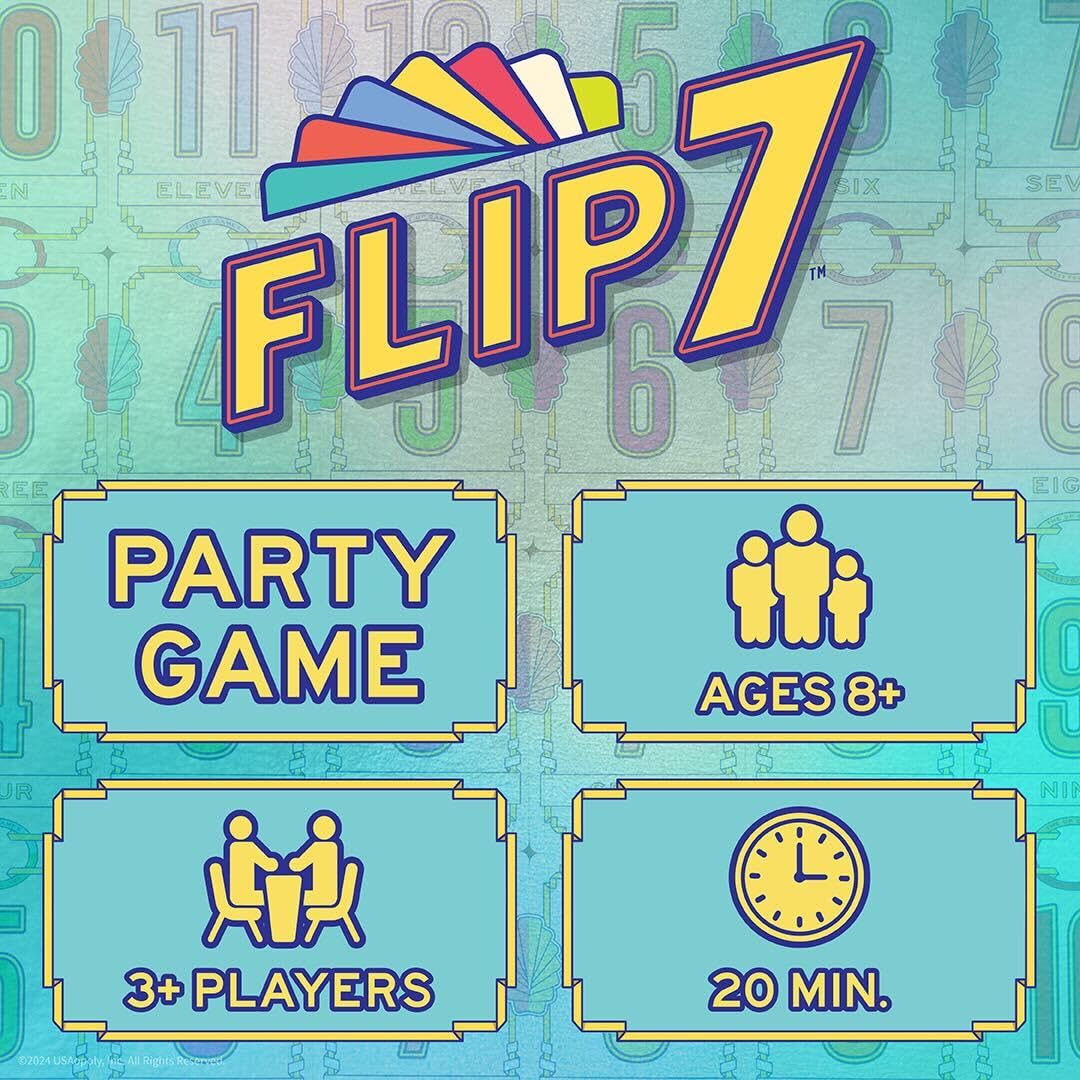 USAopoly Flip 7 Card Game for 3+ Players, Ages 8+, 20-Minute Play Time 10