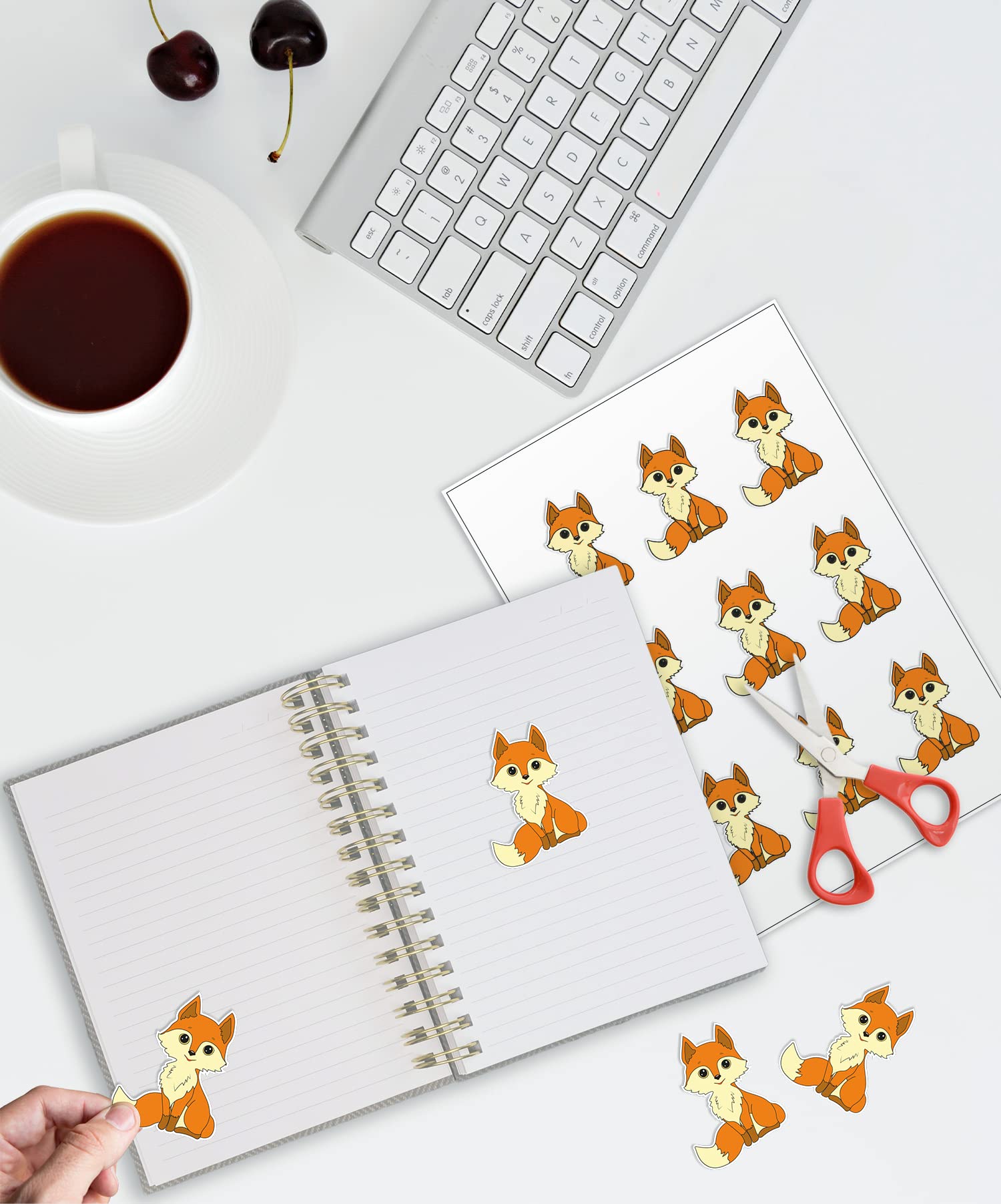 Creavvee Printable White Sticker Paper Labels | 20 A4 Sheets | Compatible with Laser/Inkjet
