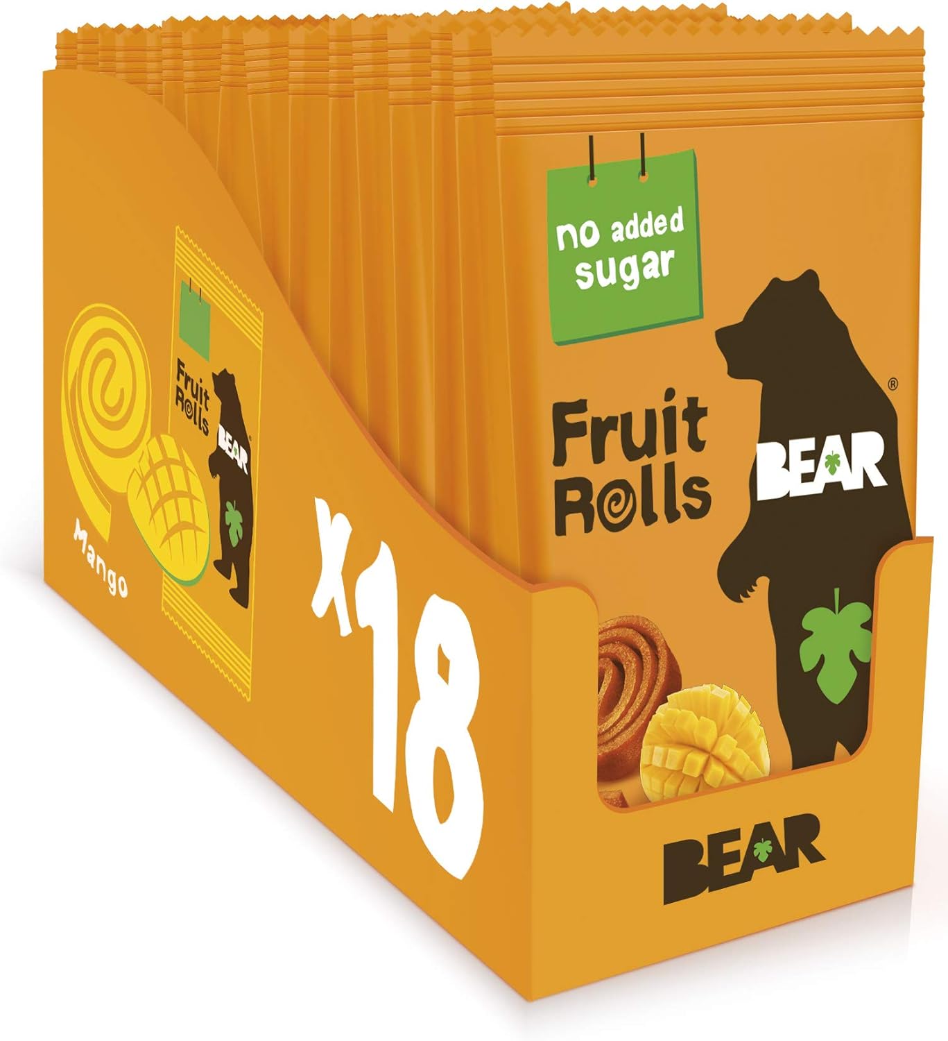 BEAR Mango Yoyos Fruit Rolls - 100% Real Fruit Snacks with Collectible Fact Cards (18 x 20 g) 5