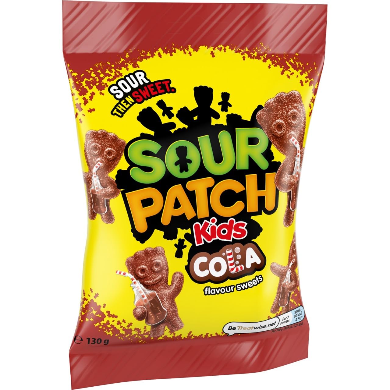 Sour Patch Kids Cola-Geschmack, spritzig sauer, dann süß, Kaubonbons, 130 g