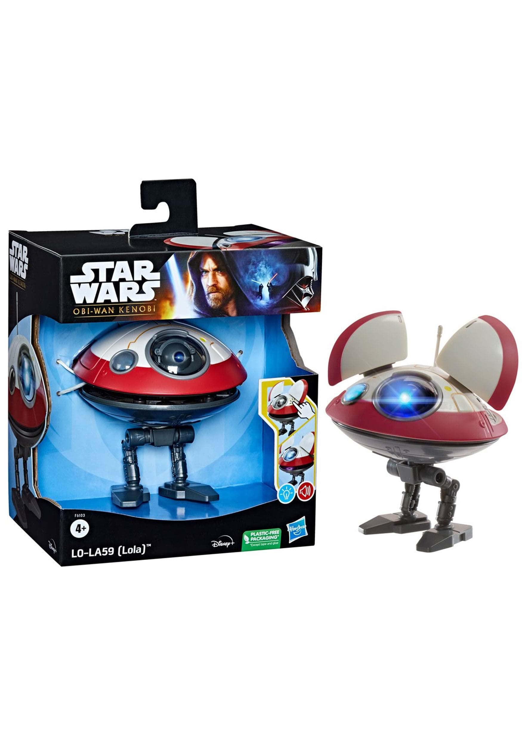 Star Wars L0-LA59 (Lola) Interactive Electronic Figure | Obi-Wan Kenobi Series Inspired | Lights & Sounds | Ages 4+ 3