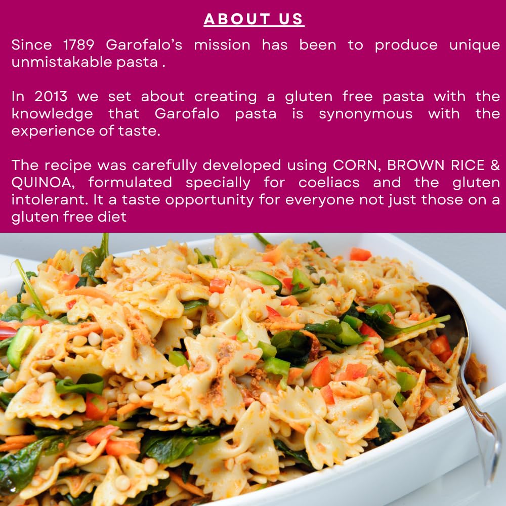 Garofalo Gluten Free Farfalle Italian Dried Pasta, 400g 5