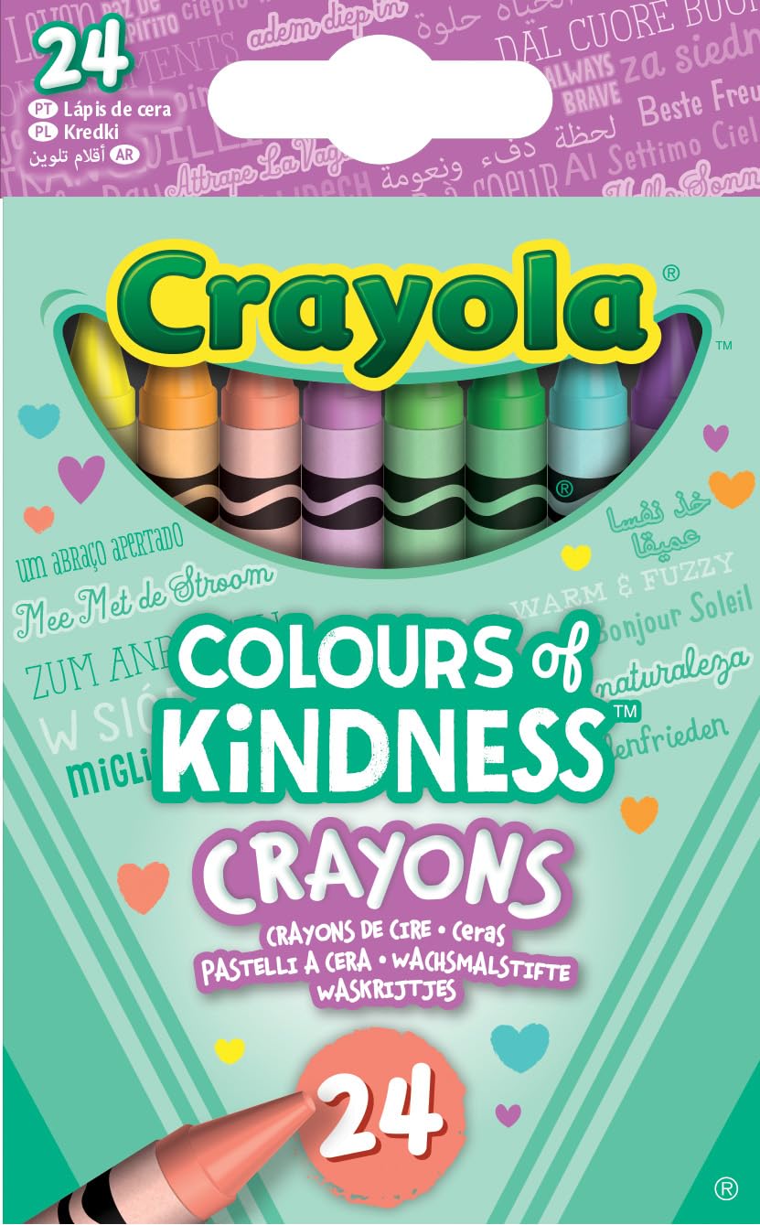 CRAYOLA Colours of Kindness Crayons - 24 Assorted Colors with Special-Edition Names
