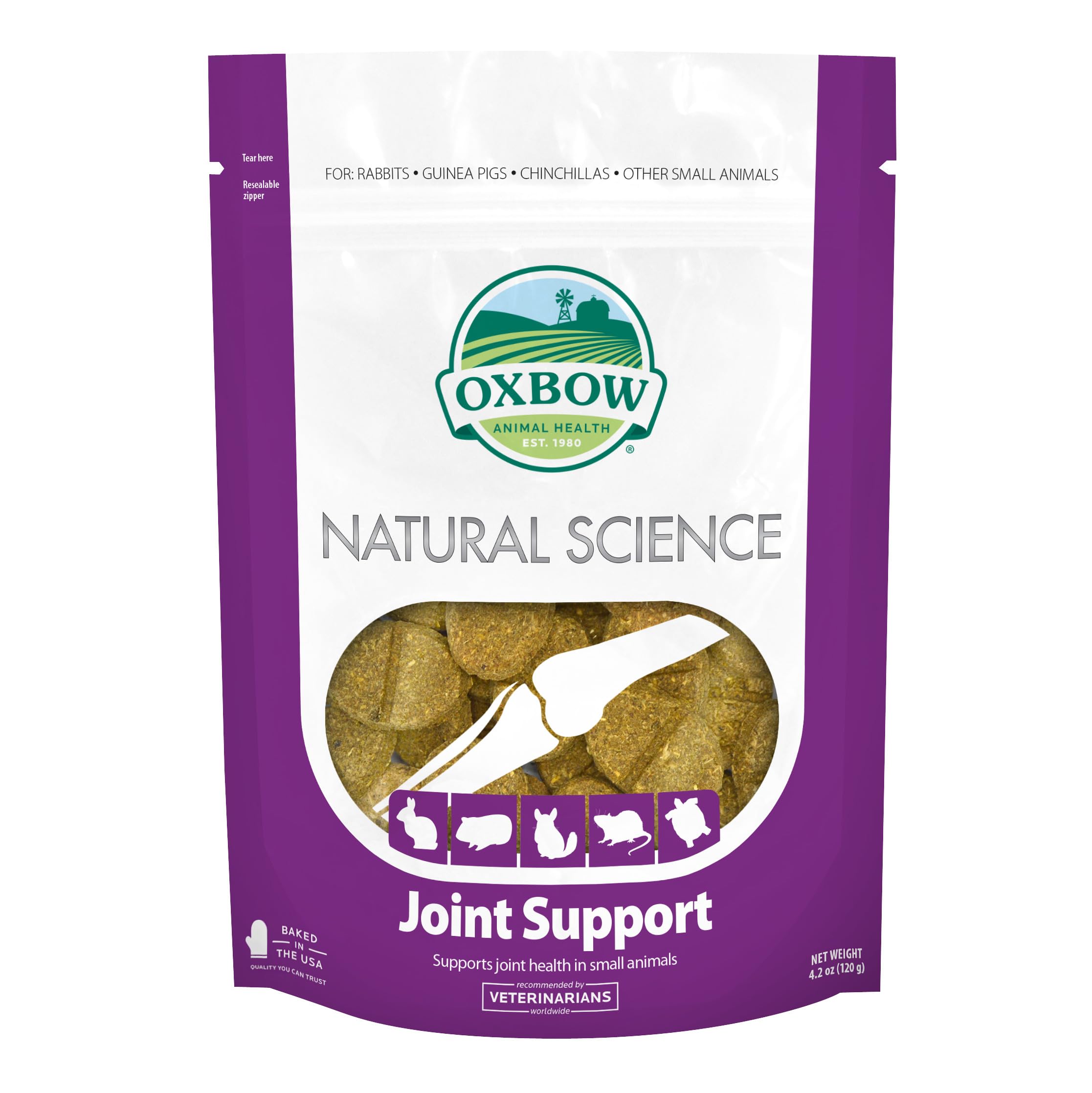 Oxbow Natural Science Joint Support Supplement for Small Animals | Glucosamine & Turmeric | 119g