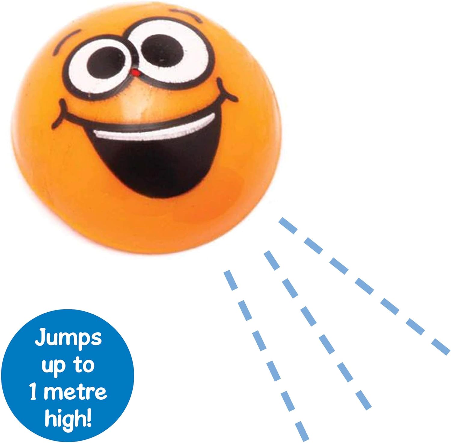 Baker Ross Funky Faces Jumping Poppers - 12-Pack Pop-Up Toys for Kids 5