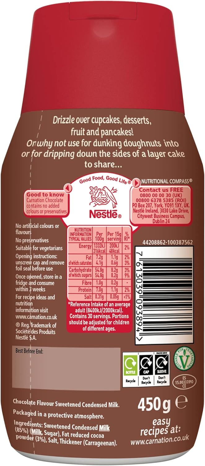 Carnation Drizzle Schokoladensauce 450g 7