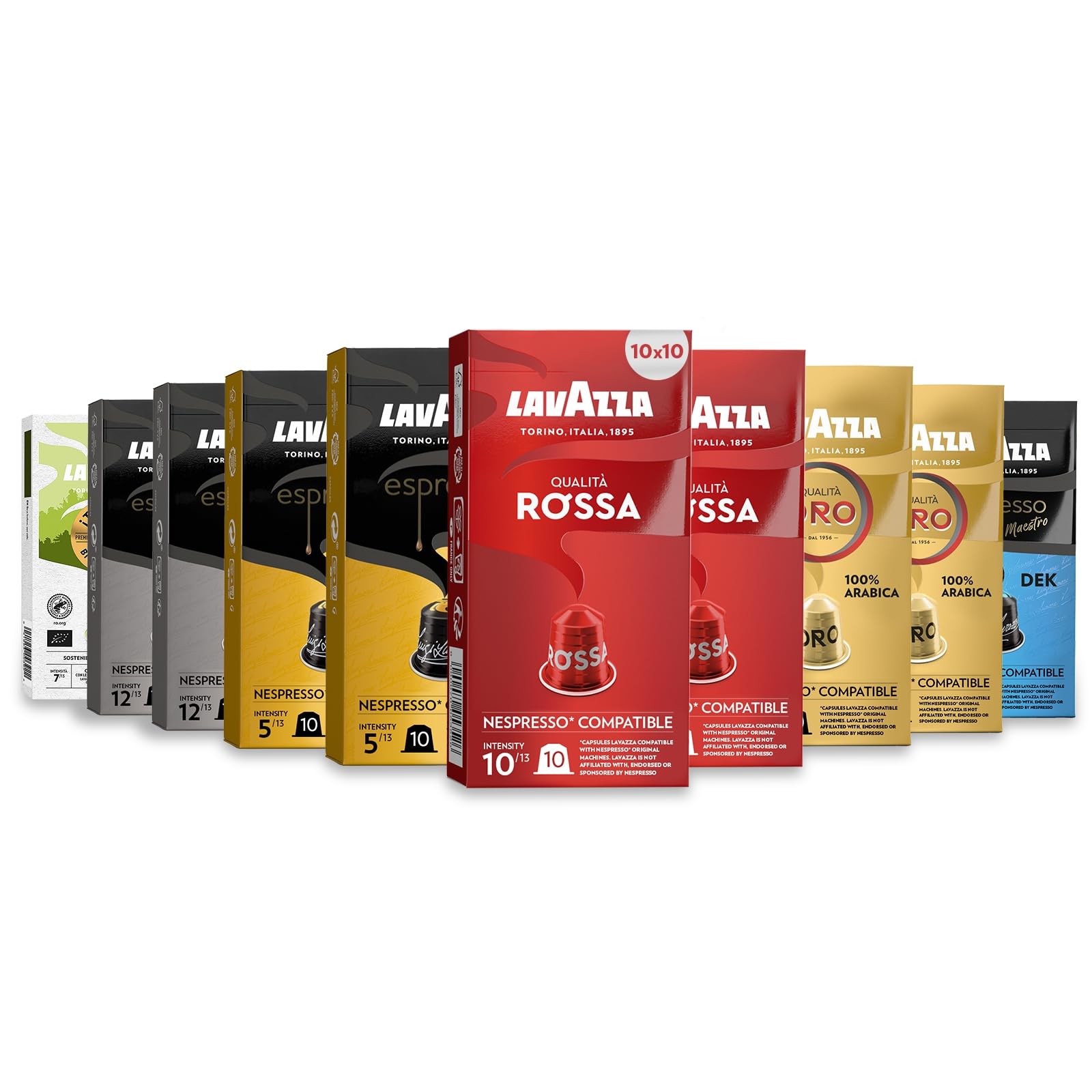 Lavazza Variety Pack - 100 Aluminium Capsules Compatible with Nespresso Original Machines