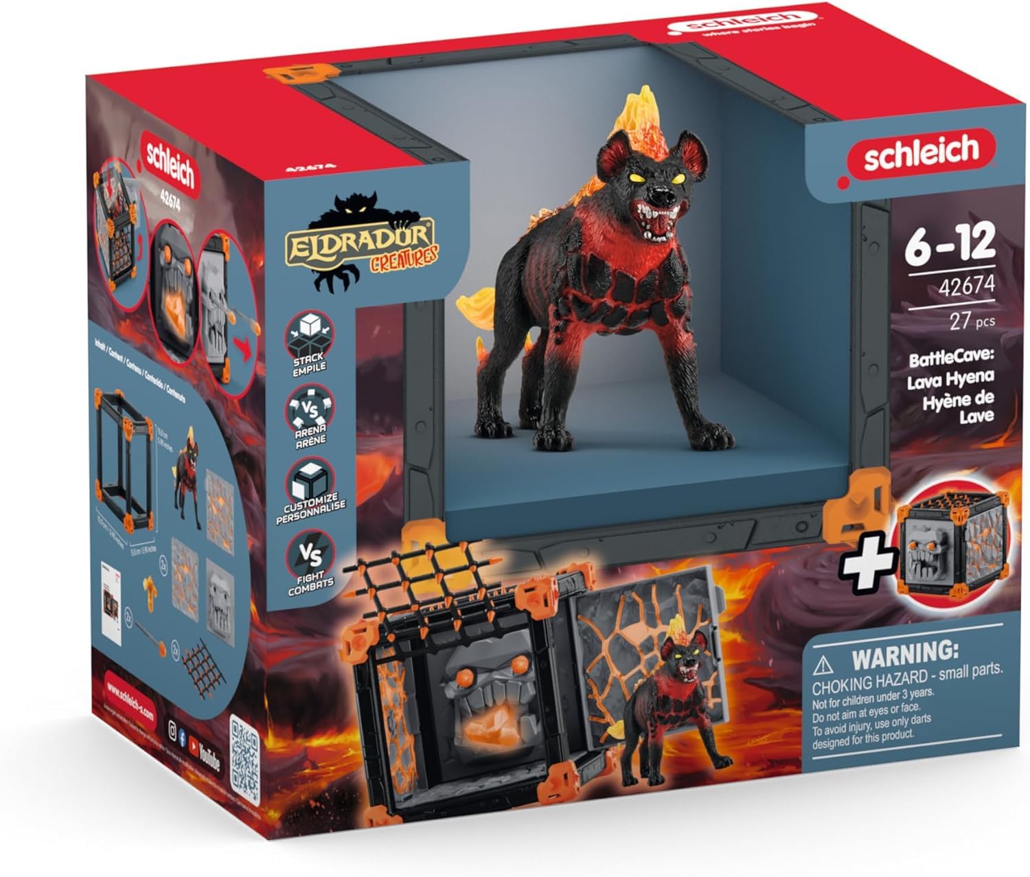 Schleich BattleCave Lava Hyena Playset - Action Figure & Building Set for Ages 7+ 6