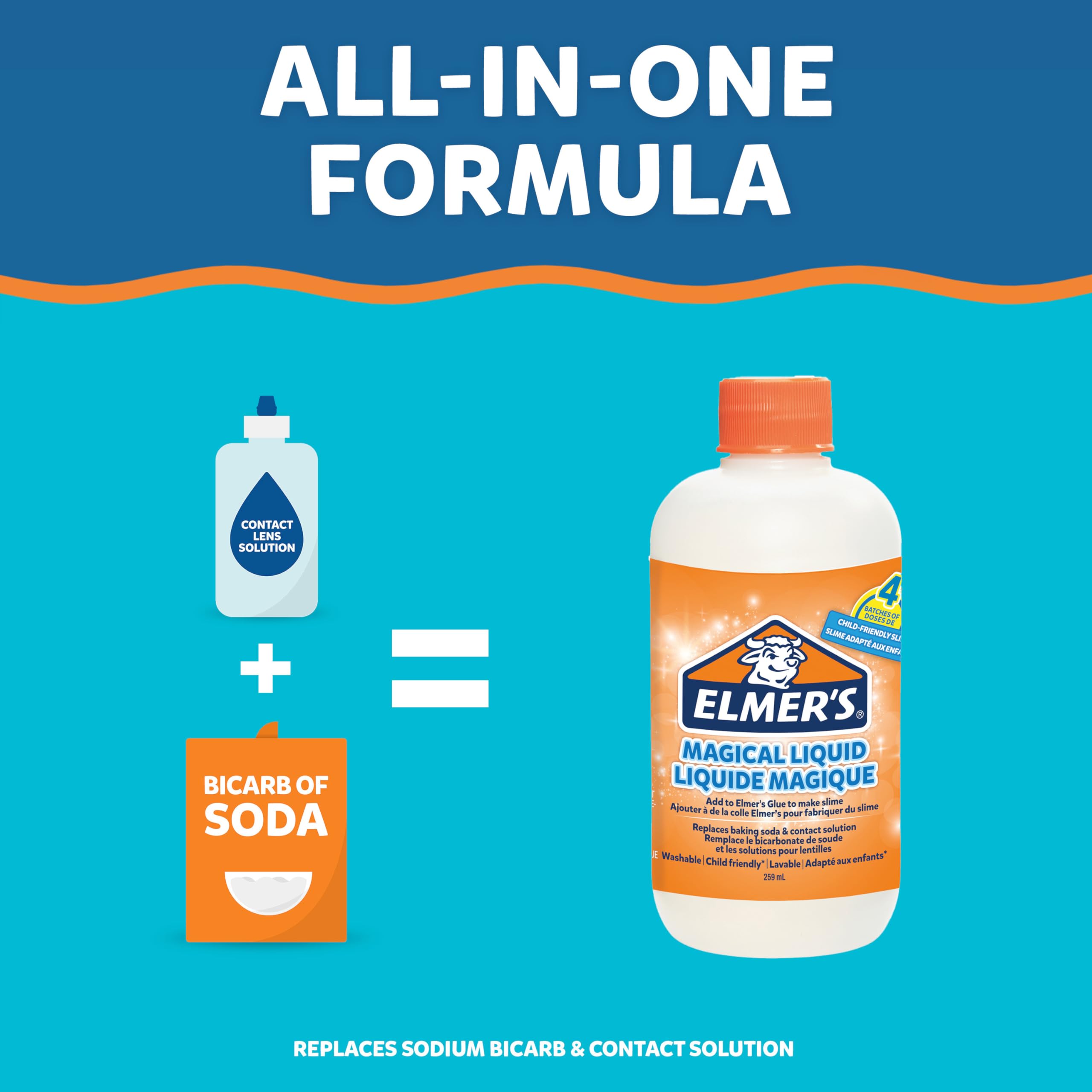 Elmer's Colour Slime Kit - Washable Purple & Pink Slime Supplies with Magical Liquid Activator