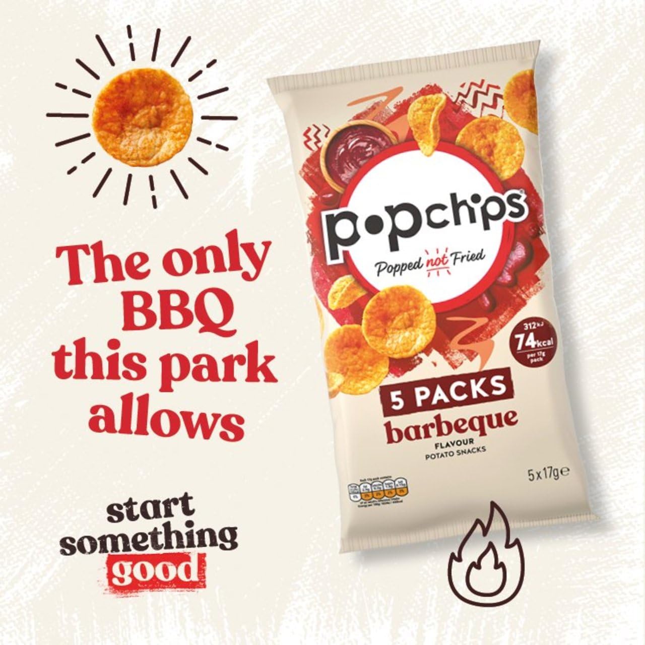 Popchips Barbeque Popped Potato Snacks - 30 Pack Multipack (17g Each), Popped Not Fried, Vegan & Gluten Free 5